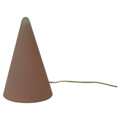 Matte Pink Glass SCE Teepee Table Lamp, 1970s, France