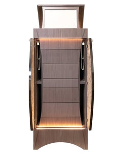 Matte Powder Oak Armoire