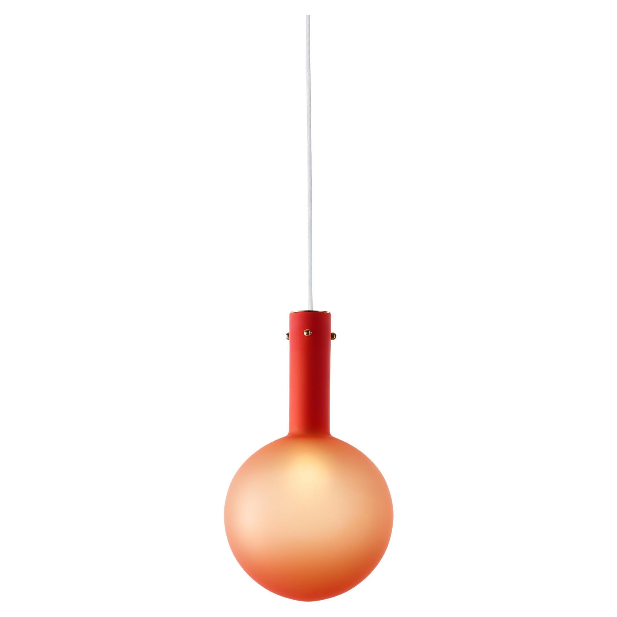 Matte Red Sphaerae Pendant Light by Dechem Studio