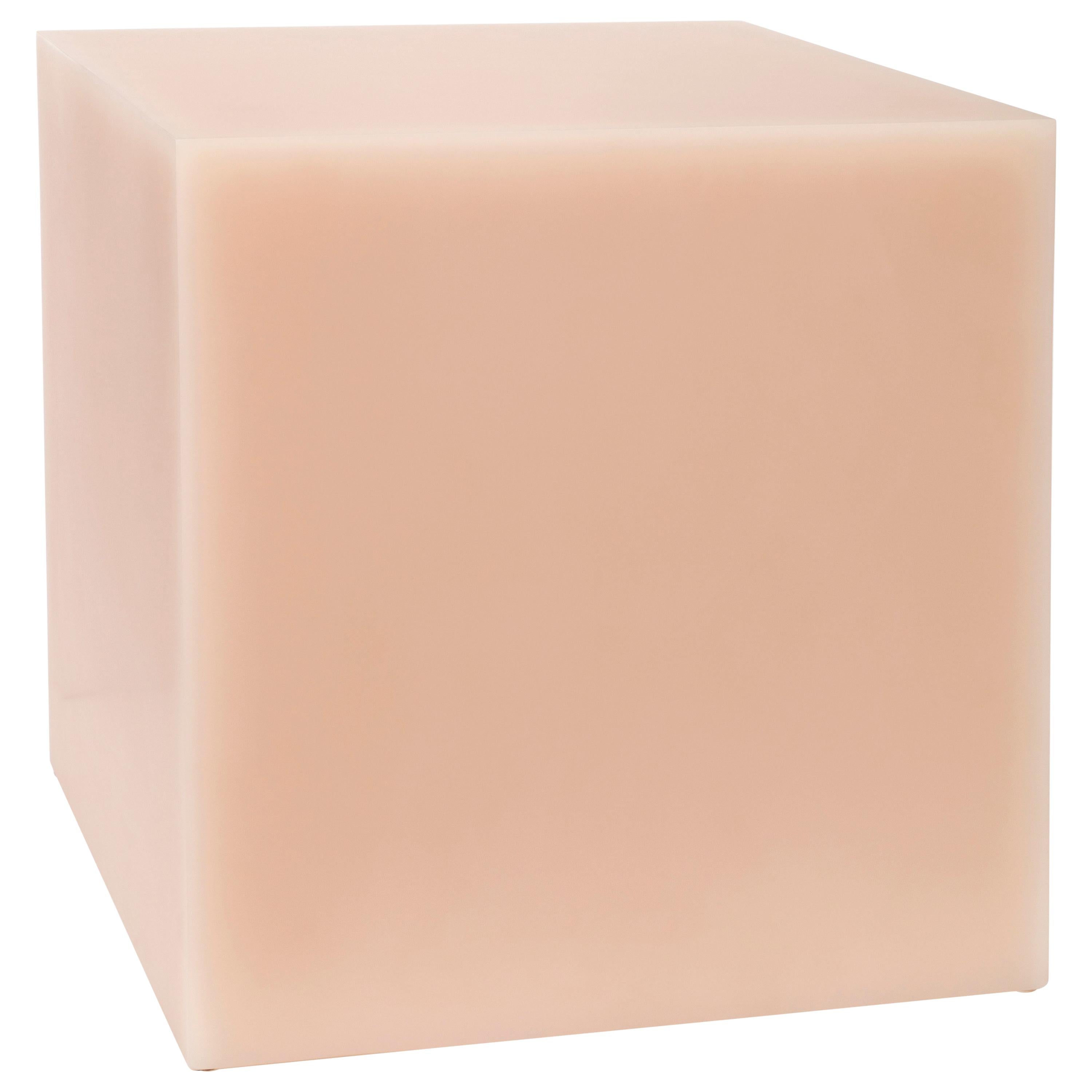 Matte Resin Candy Cube Side Table by Sabine Marcelis, 'SOAP' Color