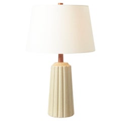 Matte Sand & Tan Stoneware Table Lamp by Gordon & Jane Martz