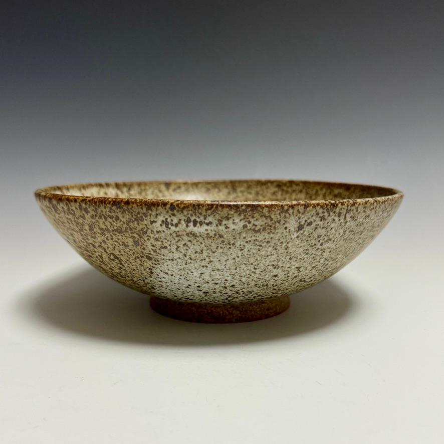 Modern Matte Speckled Ceramic Bowl by Jason Fox For Sale