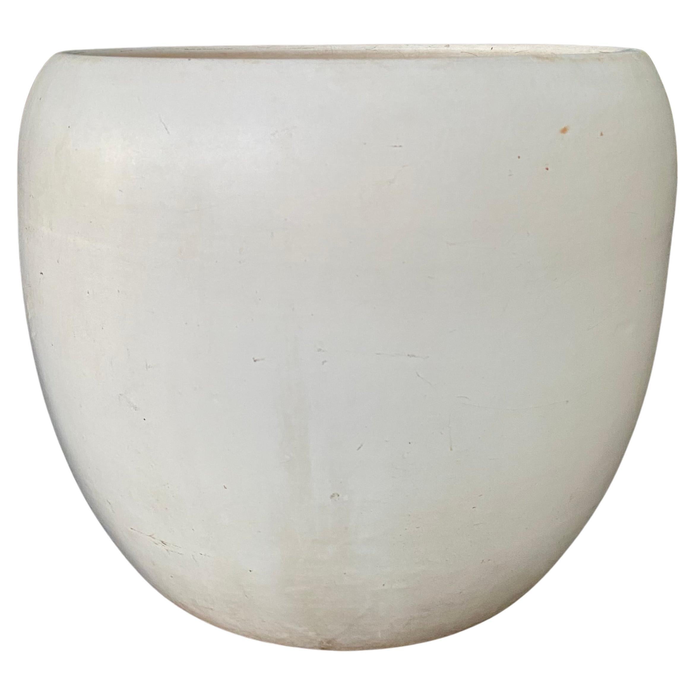 Mattweißes Gainey Pflanzgefäß La Verne California J-12 Architectural Pottery