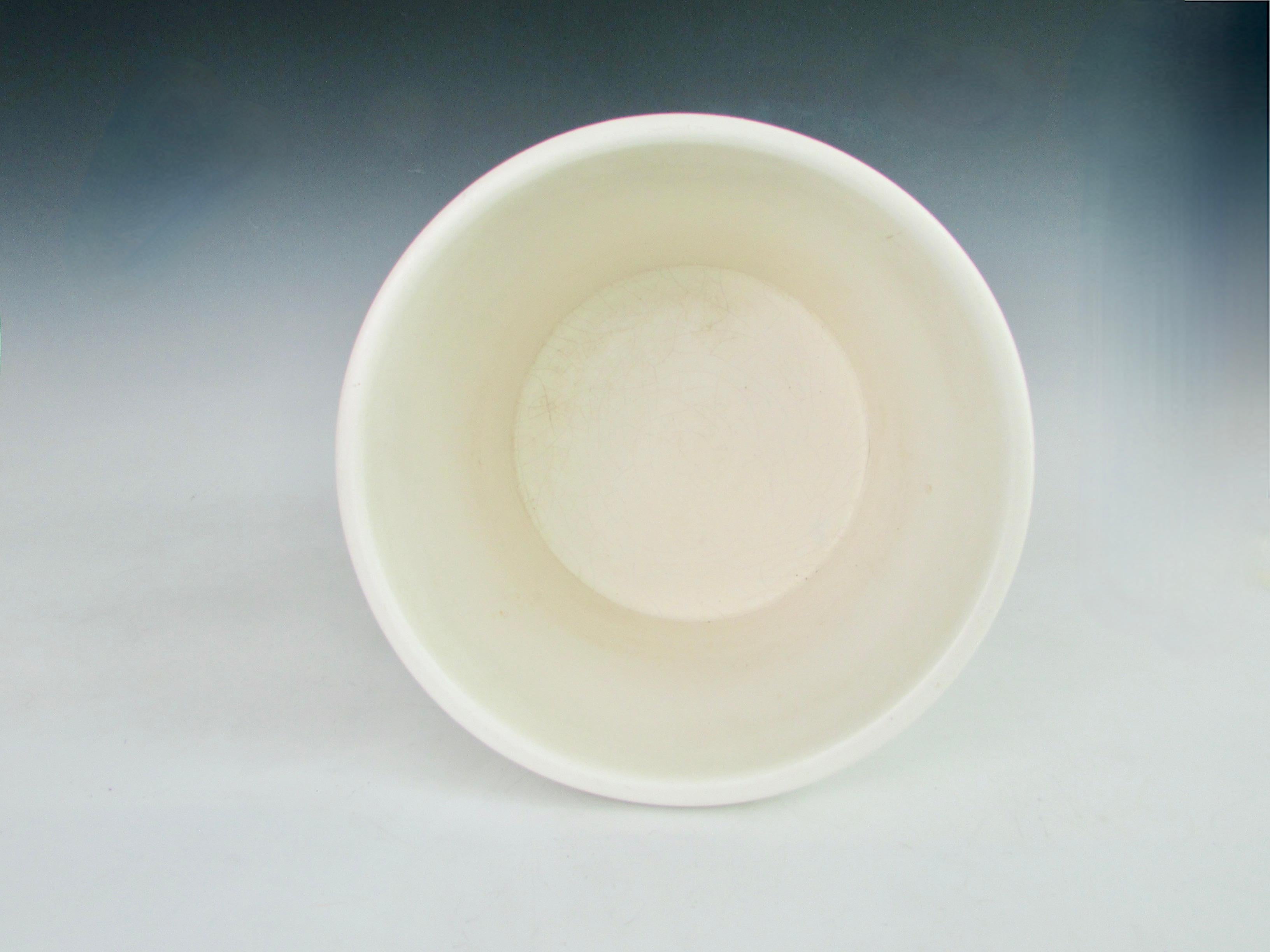 Hand-Crafted Matte White Planter Pot Attributed to Architectural Pottery California For Sale
