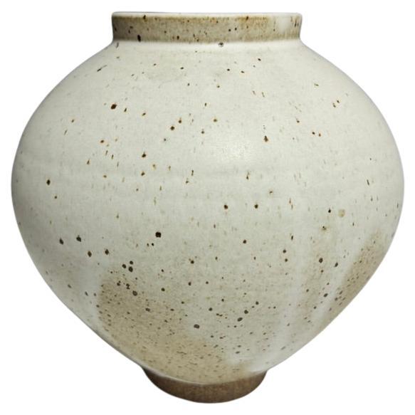 Barattolo lunare in ceramica bianca opaca di Jason Fox Ceramics