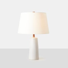 Matte White Stoneware Table Lamp by Gordon & Jane Martz