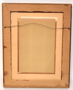 Dibujo de mujer sentada de la Academia Francesa del s. XIX, enmarcado y con marco