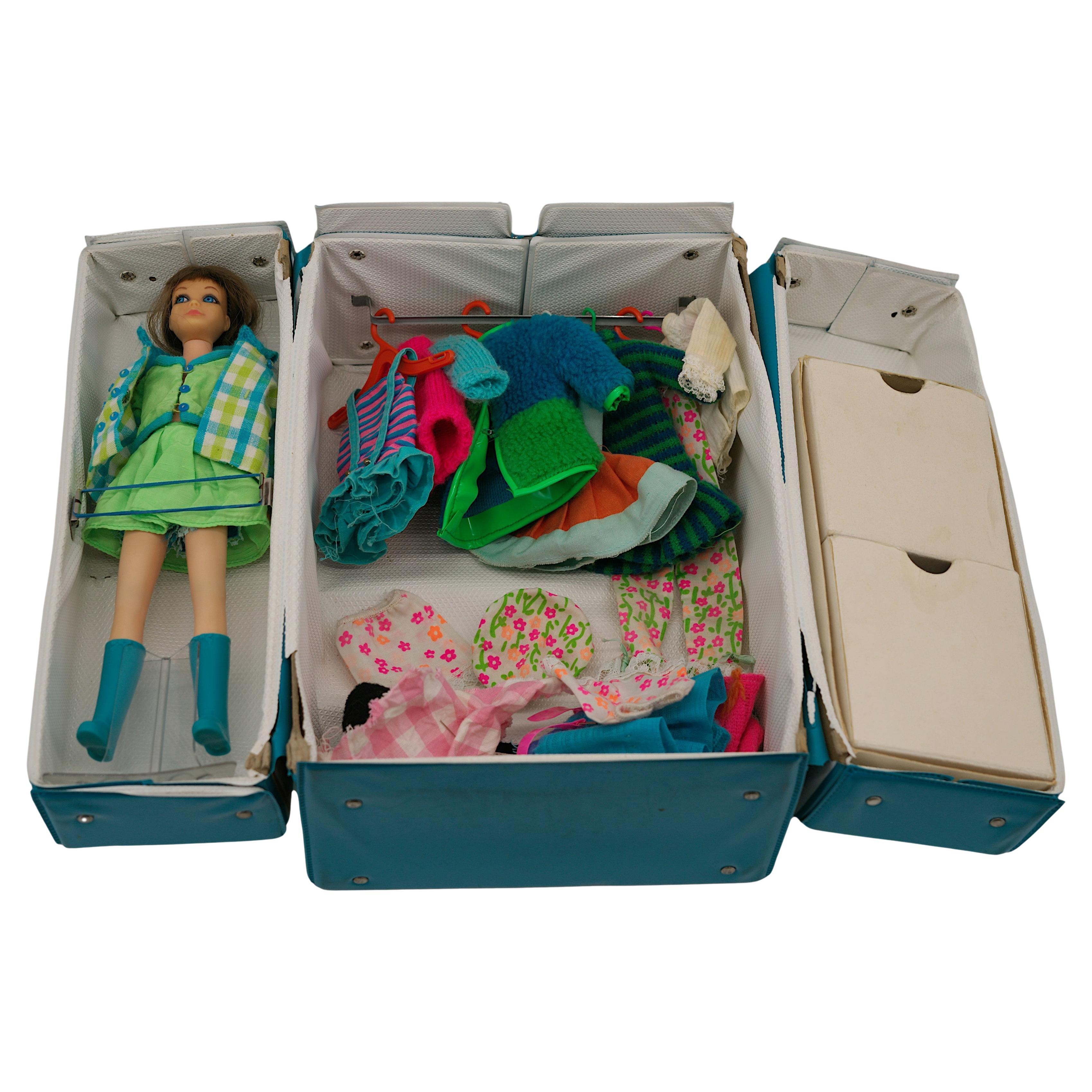 Mallette de transport Mattel pour Skipper avec poupée Skipper et tenues d
origine, Barbie 1964 en vente