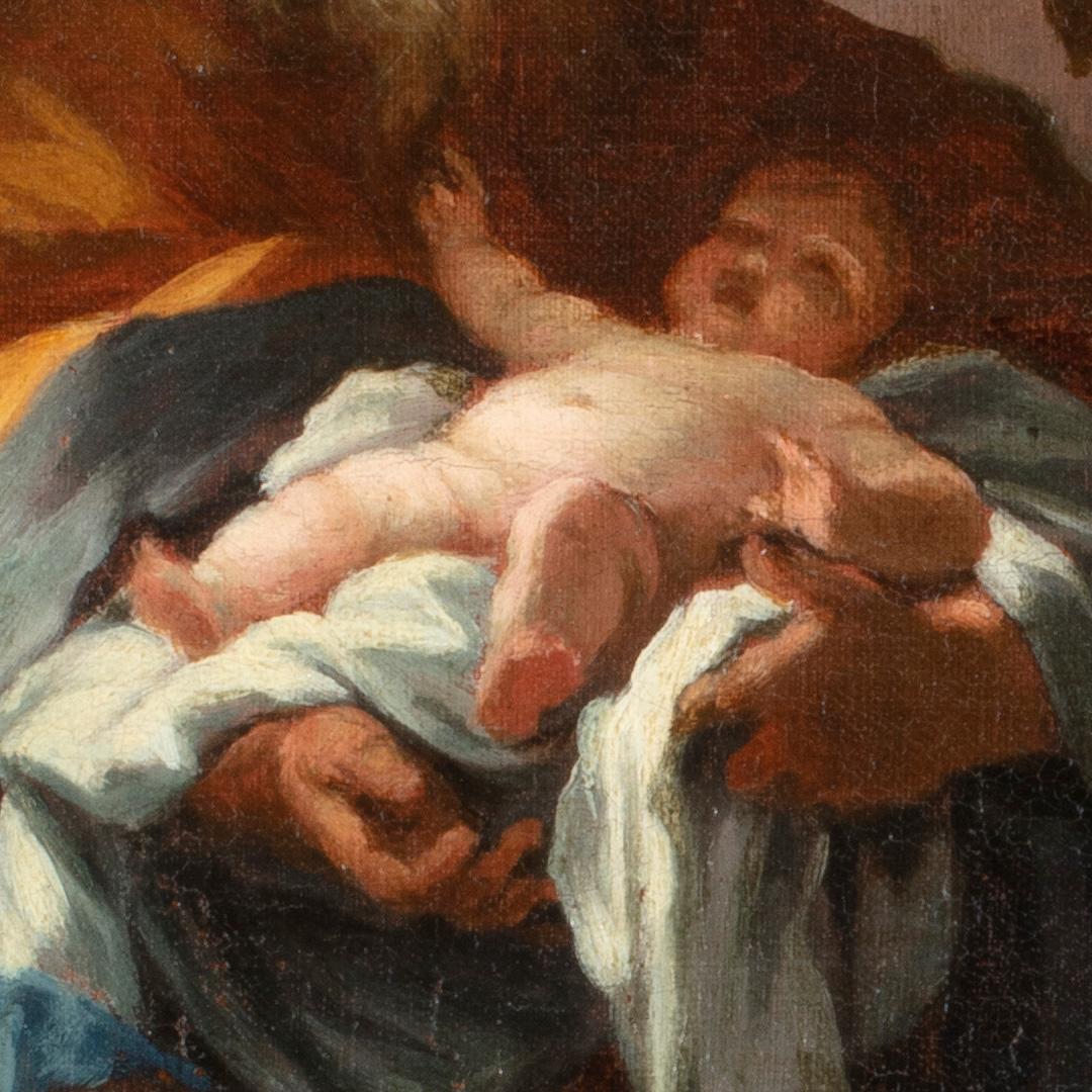 Matteo Bonechi Präsentation von Jesus, Gemälde Öl auf Leinwand, 18. Jahrhundert im Angebot 4