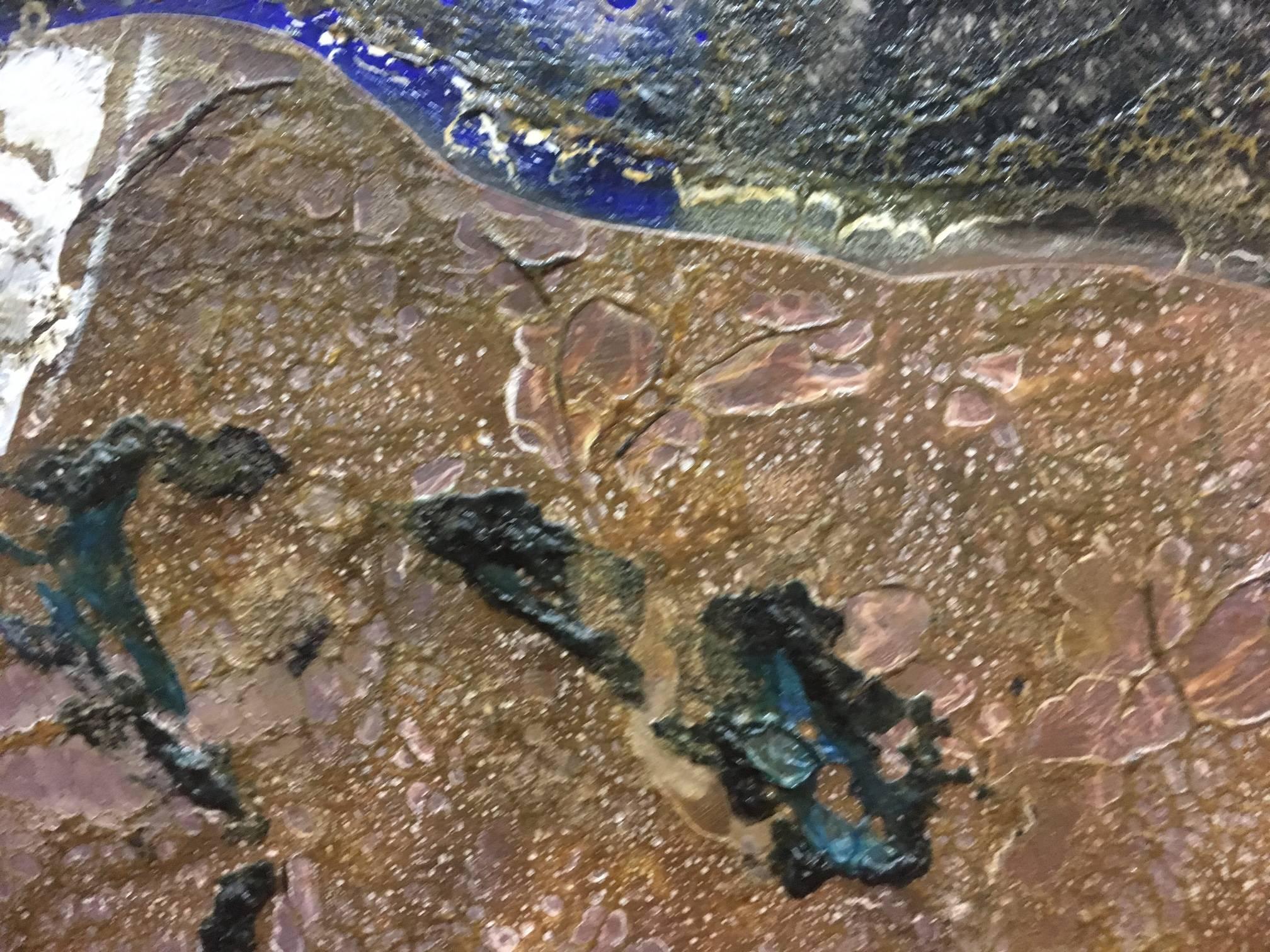 Bultrini 13 Original Abstrakte Mischtechniken, Original  Weibliche Figur. Öl und Holz (Braun), Abstract Painting, von MATTEO BULTRINI