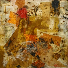 Bultrini 7 YELLOW original contemporary mixed media painting