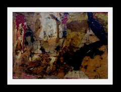 Bultrini. "DORADO Y NEGRO" 2005 pintura contemporánea original en técnica mixta