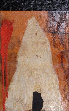 Bultrini Path Between Trees 2008 originales zeitgenössisches Gemälde in Mischtechnik