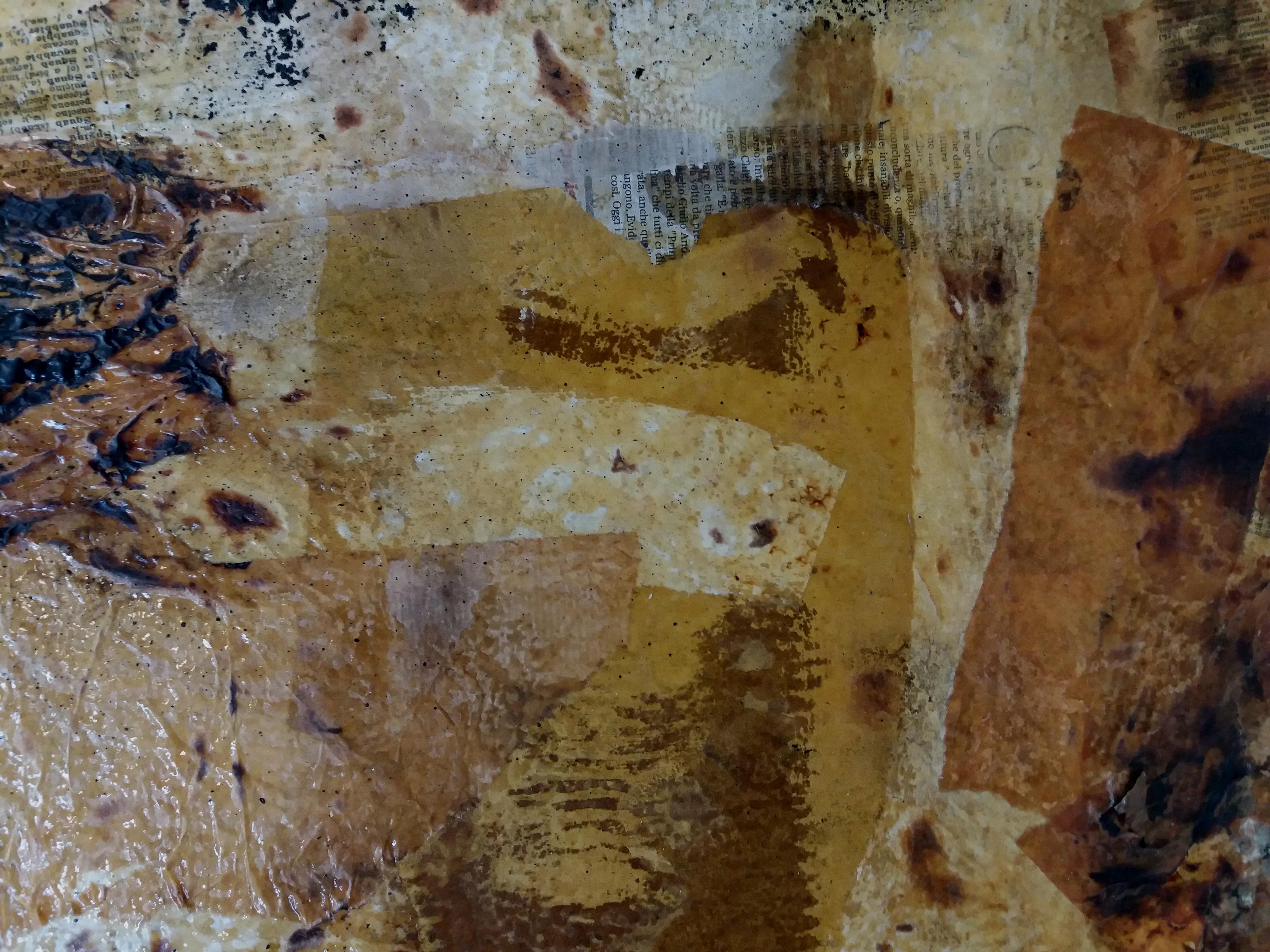Bultrini  GIALLO dipinto originale contemporaneo a tecnica mista - Painting Astratto di MATTEO BULTRINI