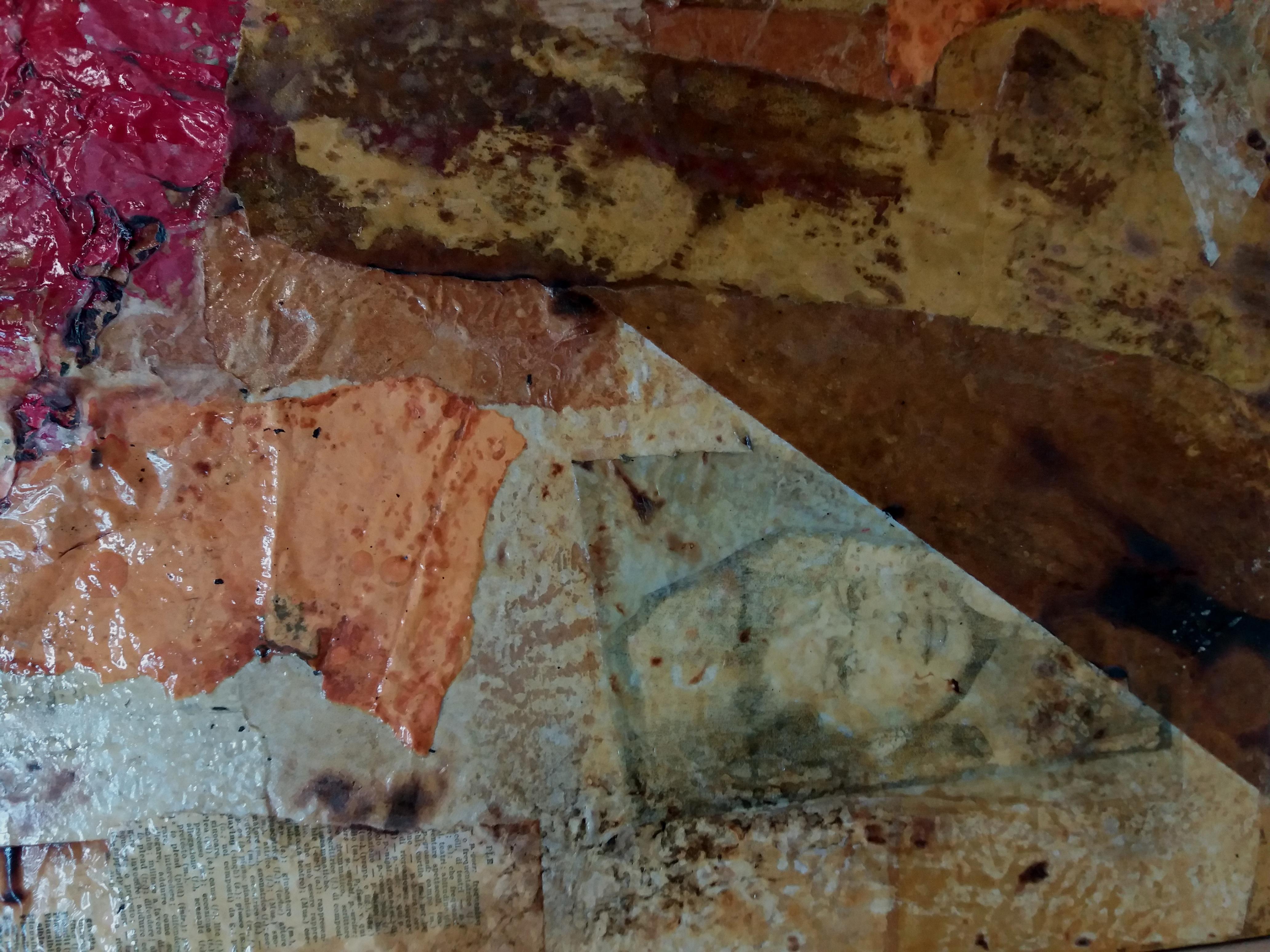 Bultrini  GELB original zeitgenössische gemischte Medien Malerei (Gelb), Abstract Painting, von MATTEO BULTRINI