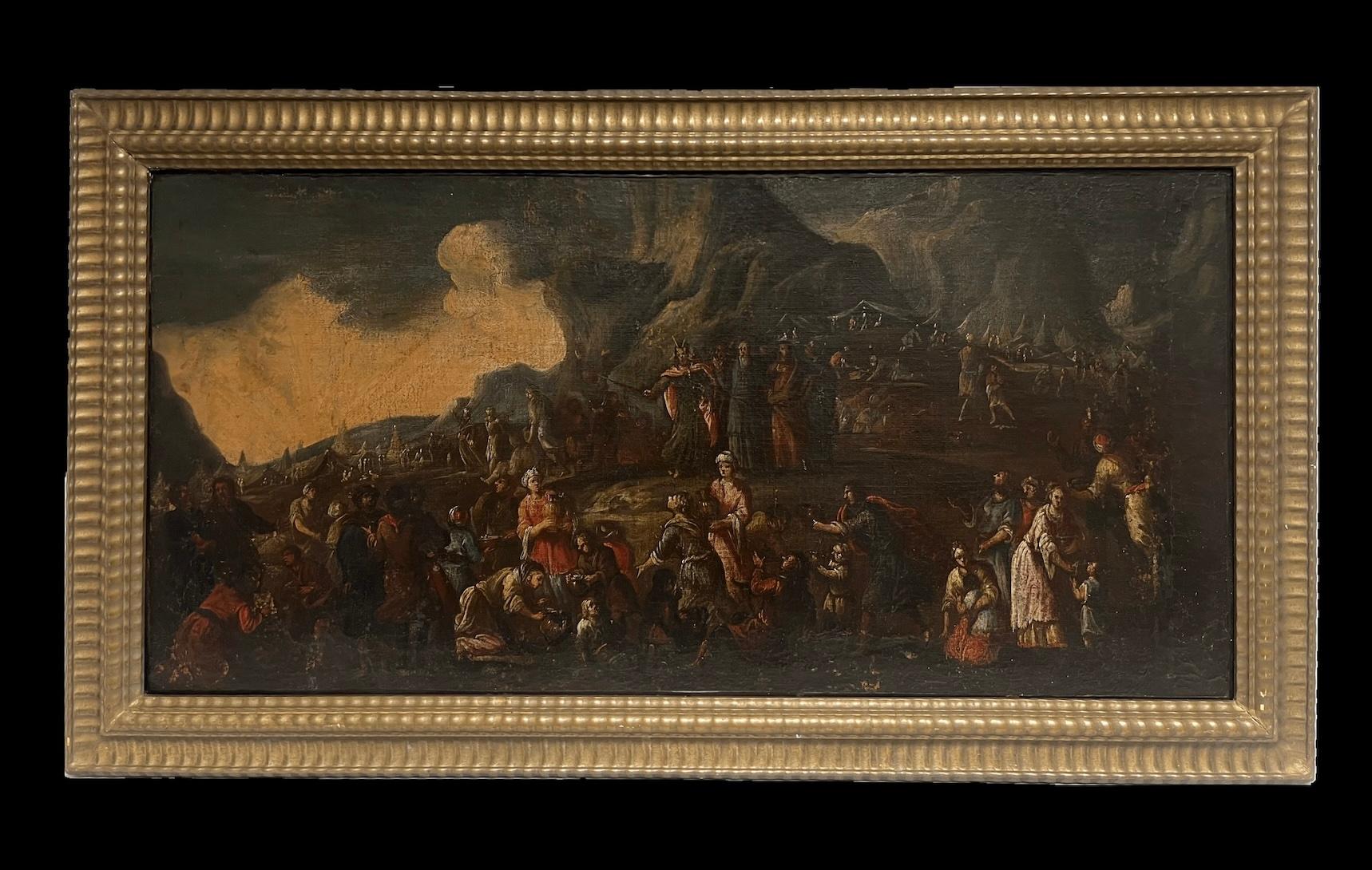 Grande peinture à l'huile italienne du 17ème siècle - Painting de Matteo de Pitocchi
