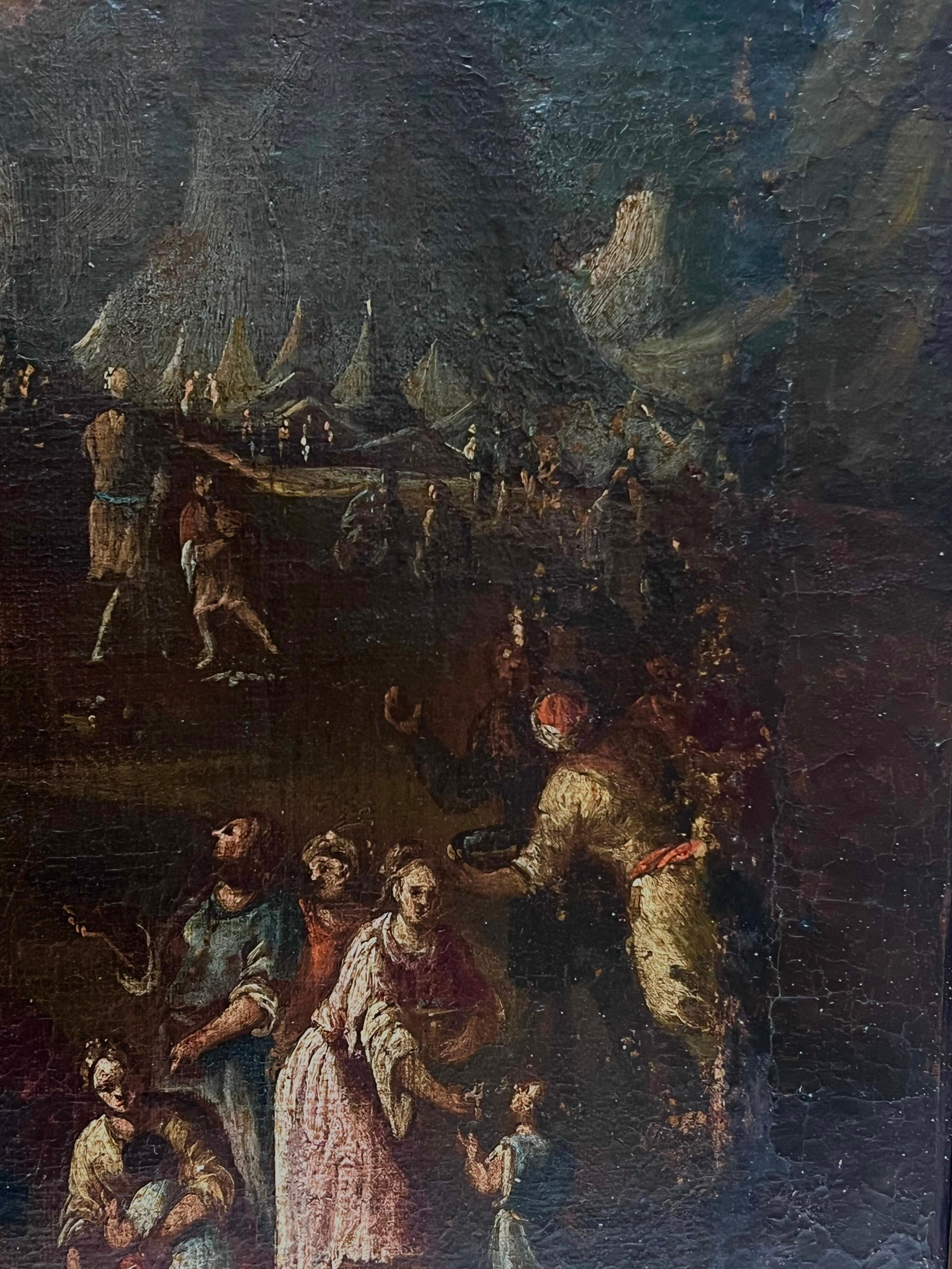 Grande peinture à l'huile italienne du 17ème siècle en vente 2