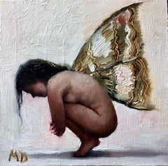 Peinture à l'huile « Curled Fairy »
