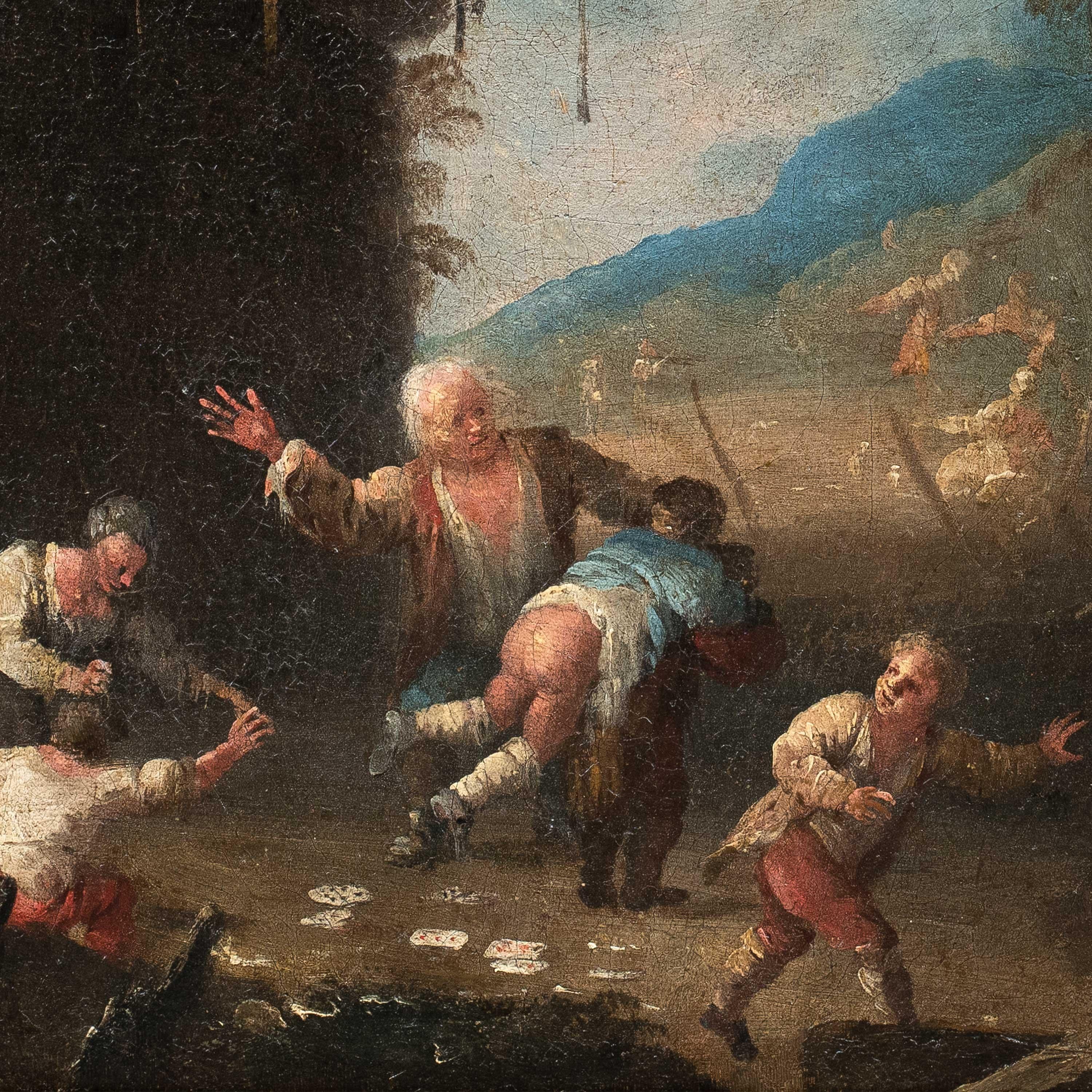 Matteo dei Pitocchi (Baroque) - 17th century figure painting - Genre scene - Painting by Matteo Ghidoni