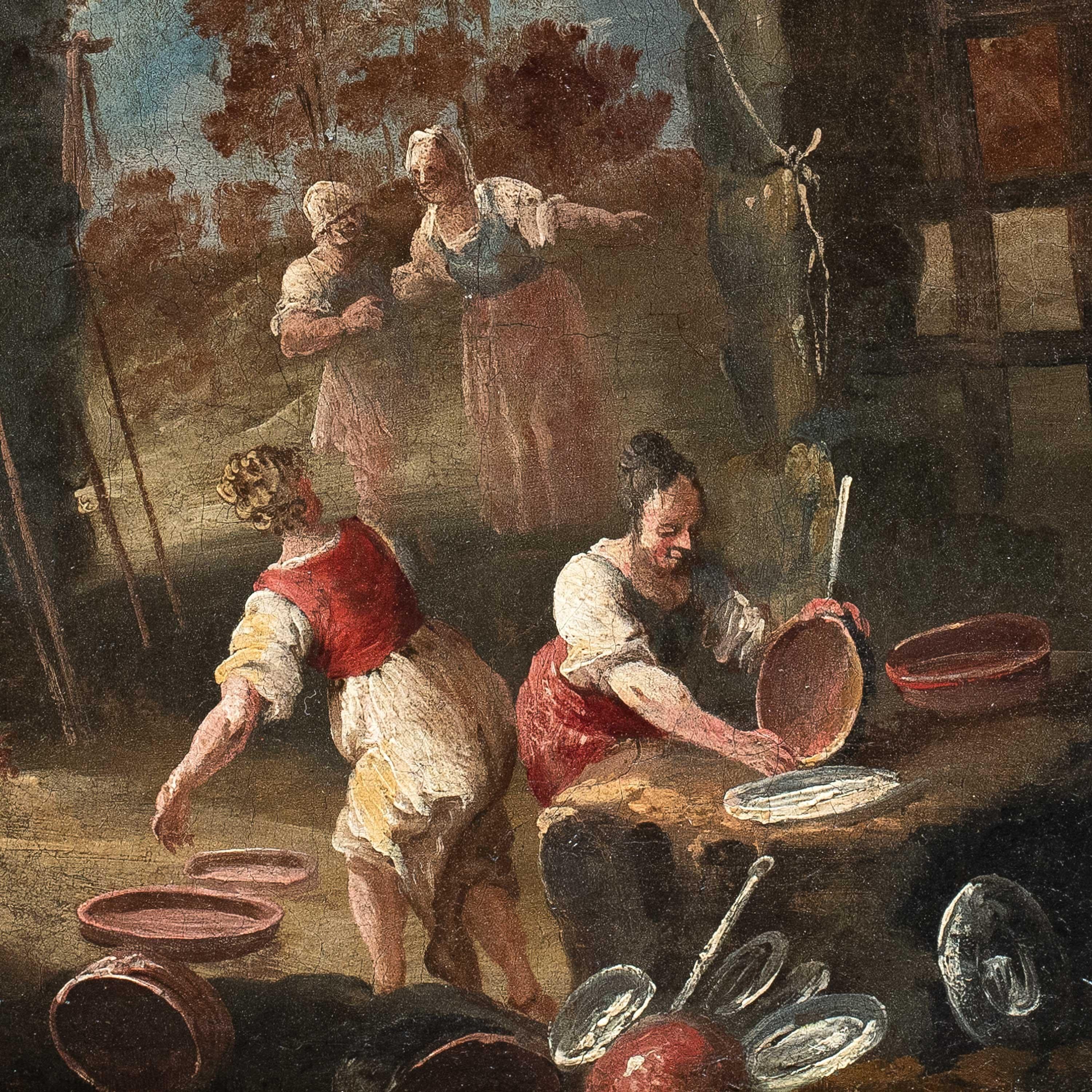 Matteo dei Pitocchi (Baroque) - 17th century figure painting - Genre scene - Painting by Matteo Ghidoni