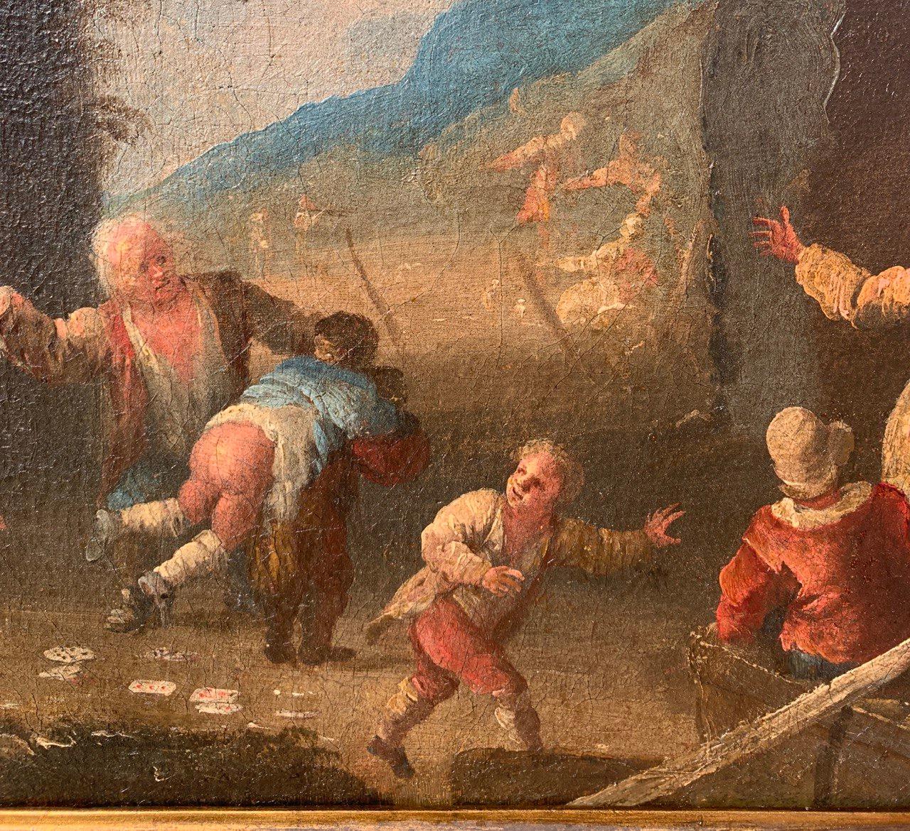 Matteo dei Pitocchi (Baroque) - 17th century figure painting - Genre scene For Sale 1
