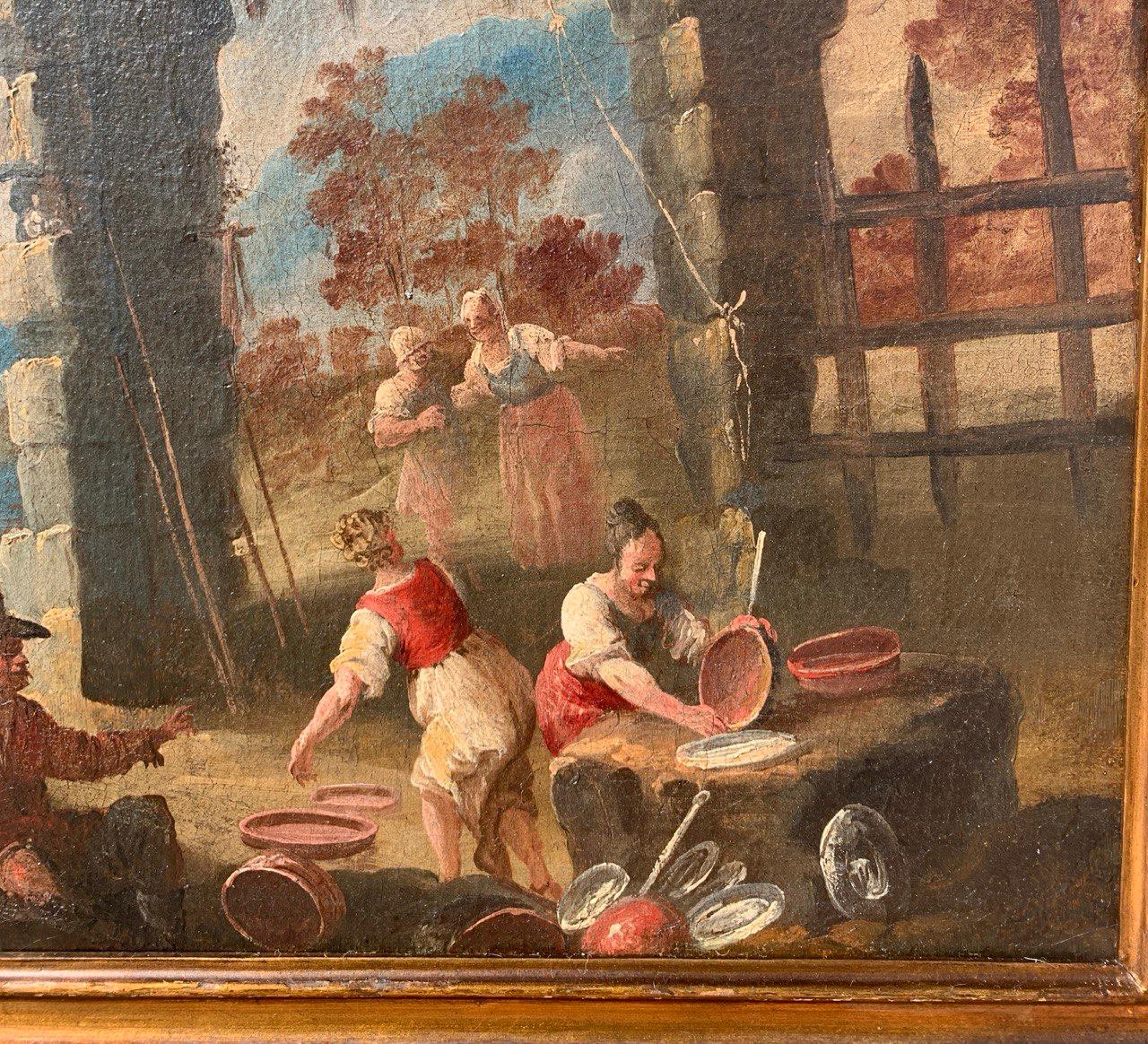 Matteo dei Pitocchi (Baroque) - 17th century figure painting - Genre scene For Sale 1