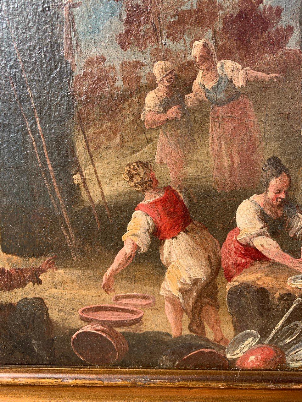 Matteo dei Pitocchi (Baroque) - 17th century figure painting - Genre scene For Sale 2