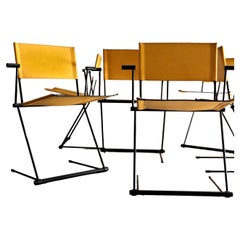 Matteo Grassi â€“ Ballerina Chair â€“ Set of 6 â€“ Yellow Leather â€“ Herbert Ohl