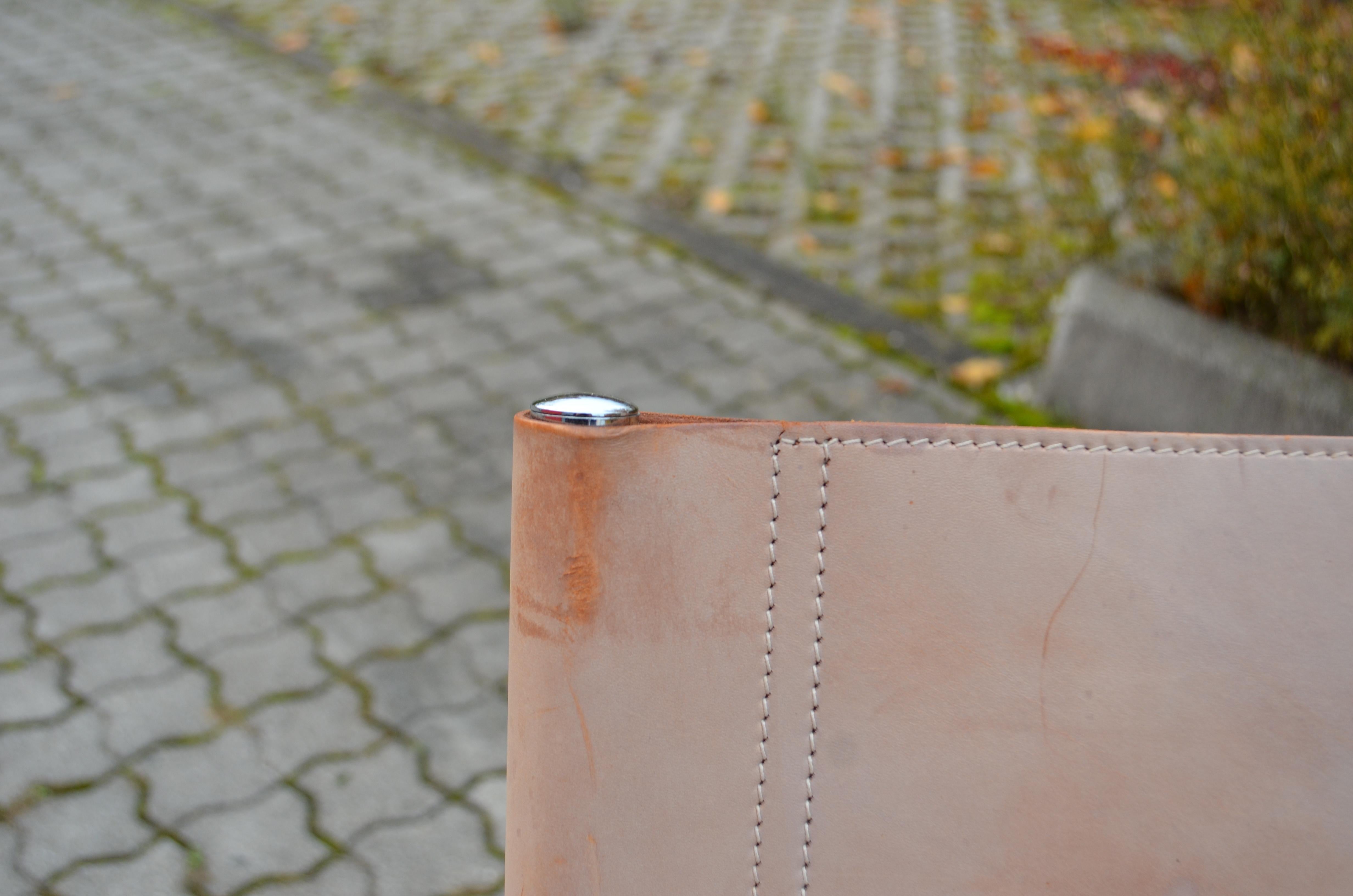 Chaise Cantilever MG en cuir de couleur peau de Matteo Grassi pour Centro Studi en vente 8