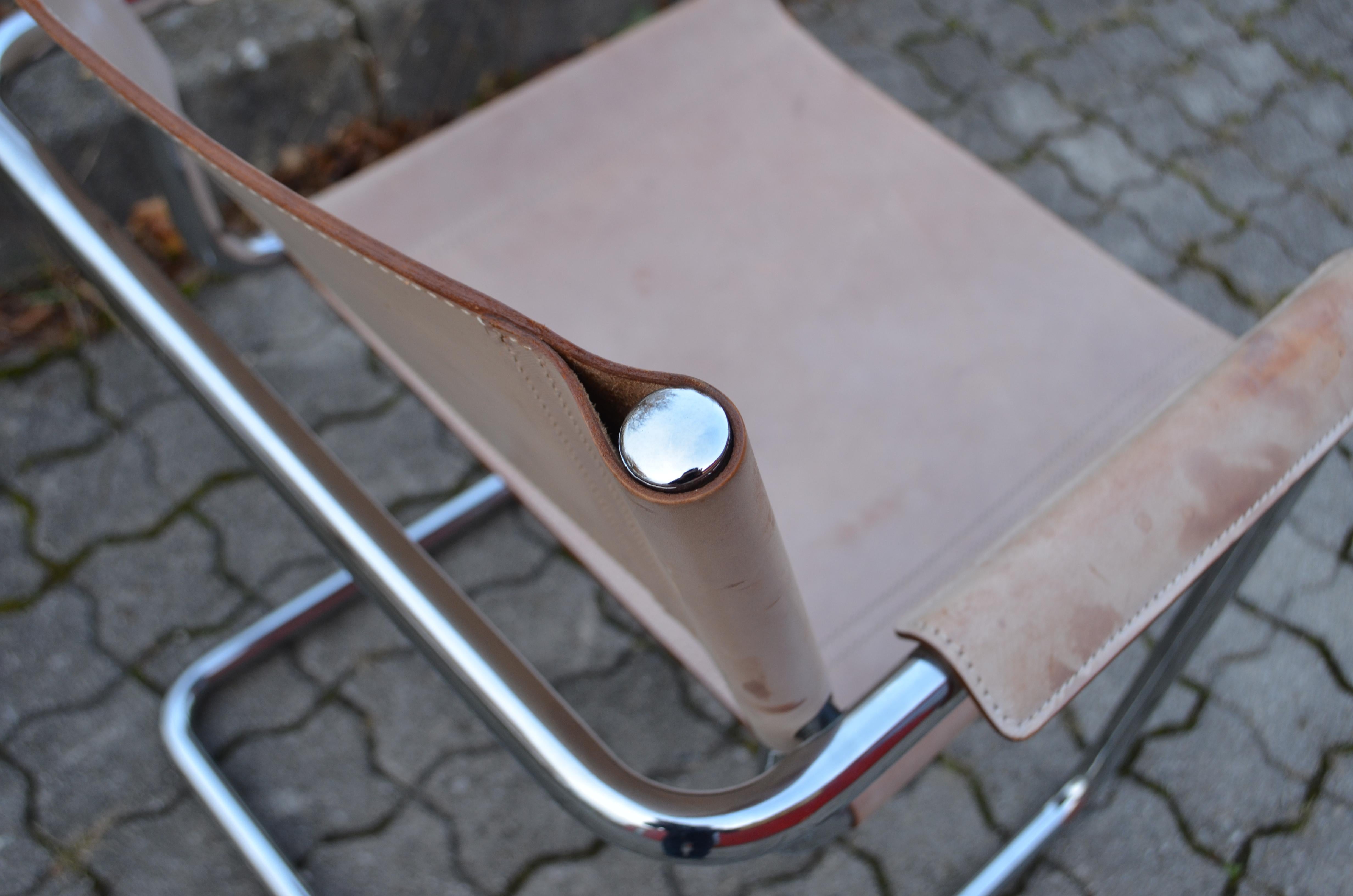 Chaise Cantilever MG en cuir de couleur peau de Matteo Grassi pour Centro Studi en vente 12