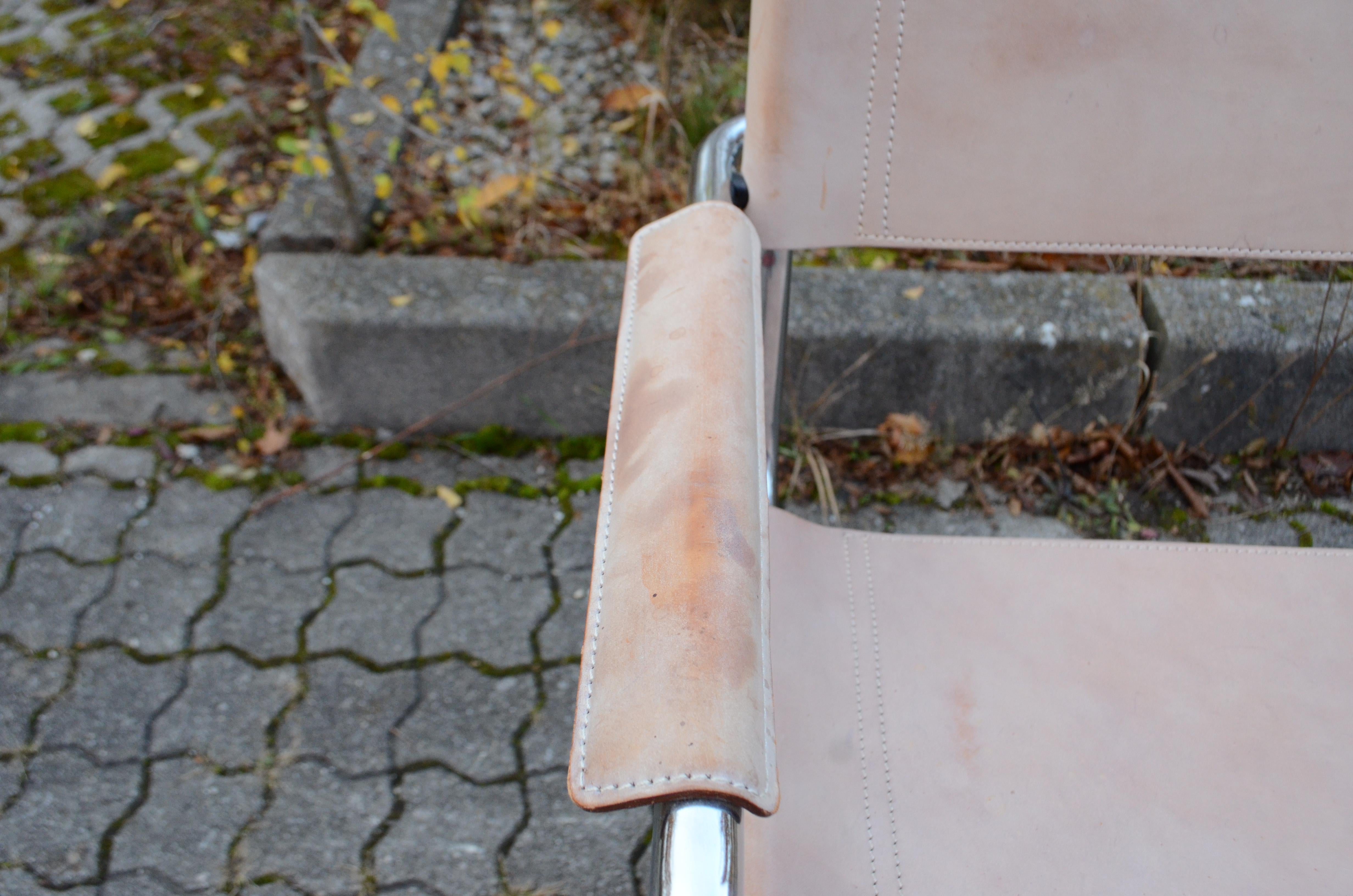italien Chaise Cantilever MG en cuir de couleur peau de Matteo Grassi pour Centro Studi en vente