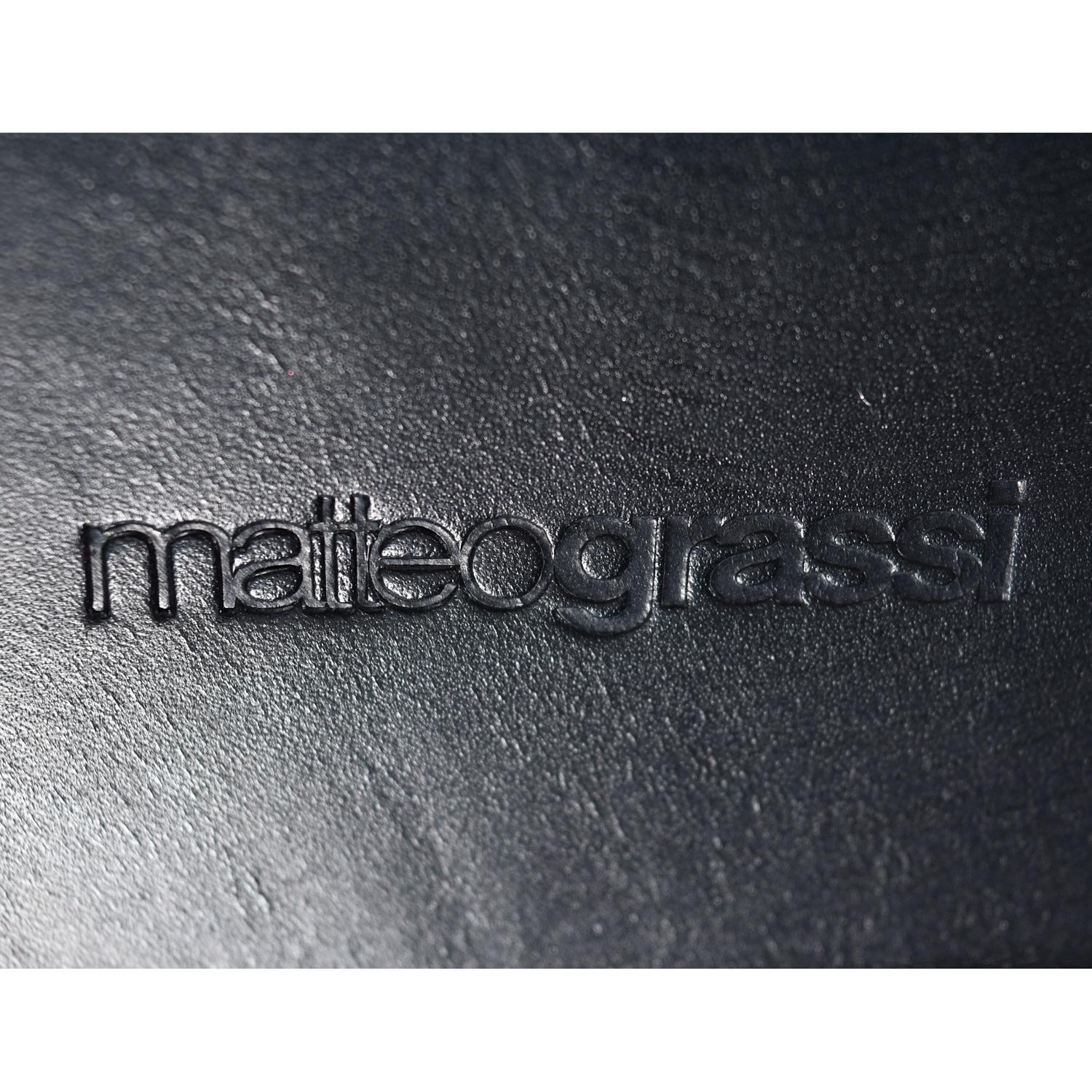 Mid-Century Modern Matteo Grassi Cantilever MG5 Chaises en cuir noir par Centro Studi en vente