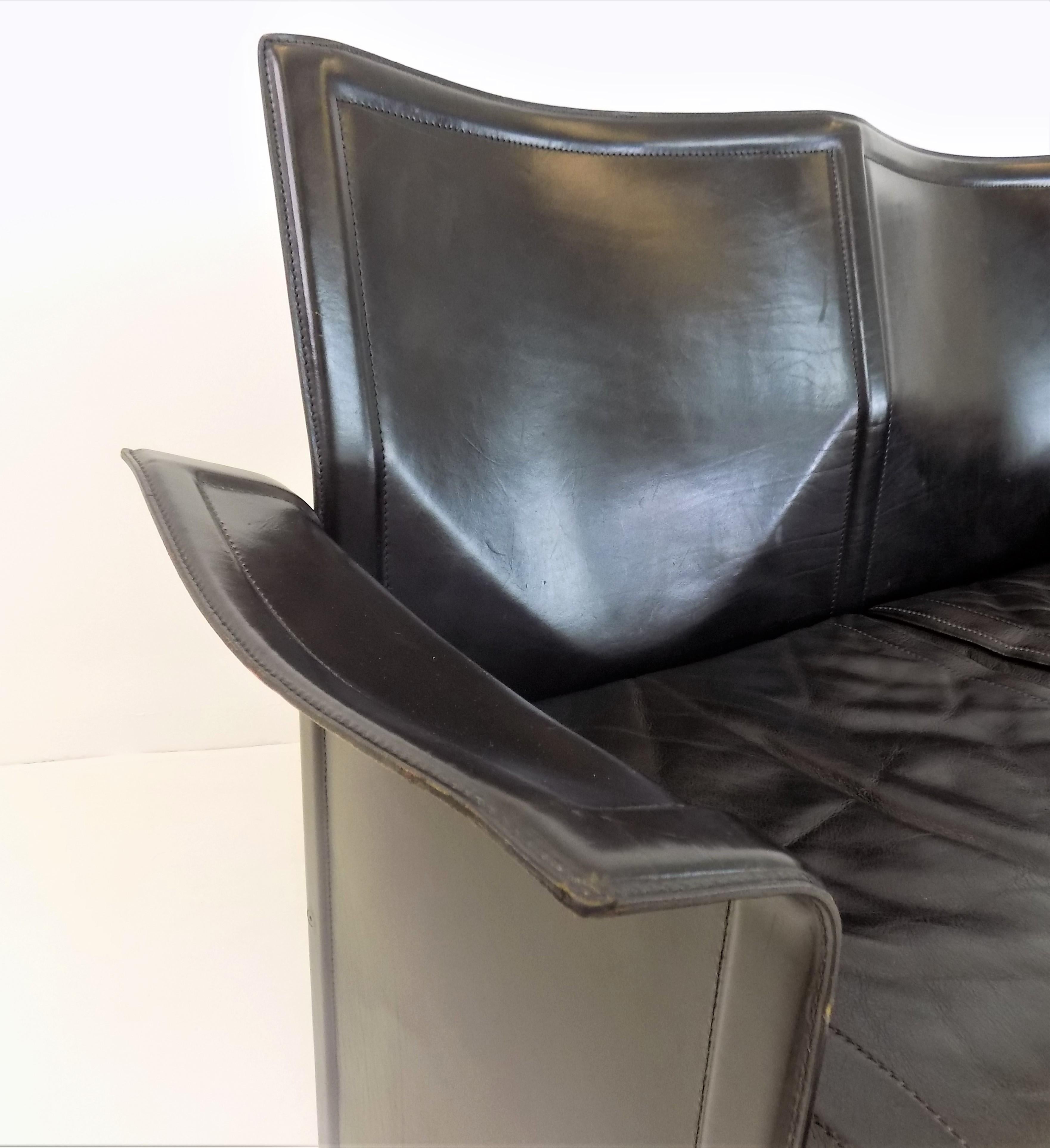 Matteo Grassi Korium 2 Seater Leather Sofa by Tito Agnoli 12