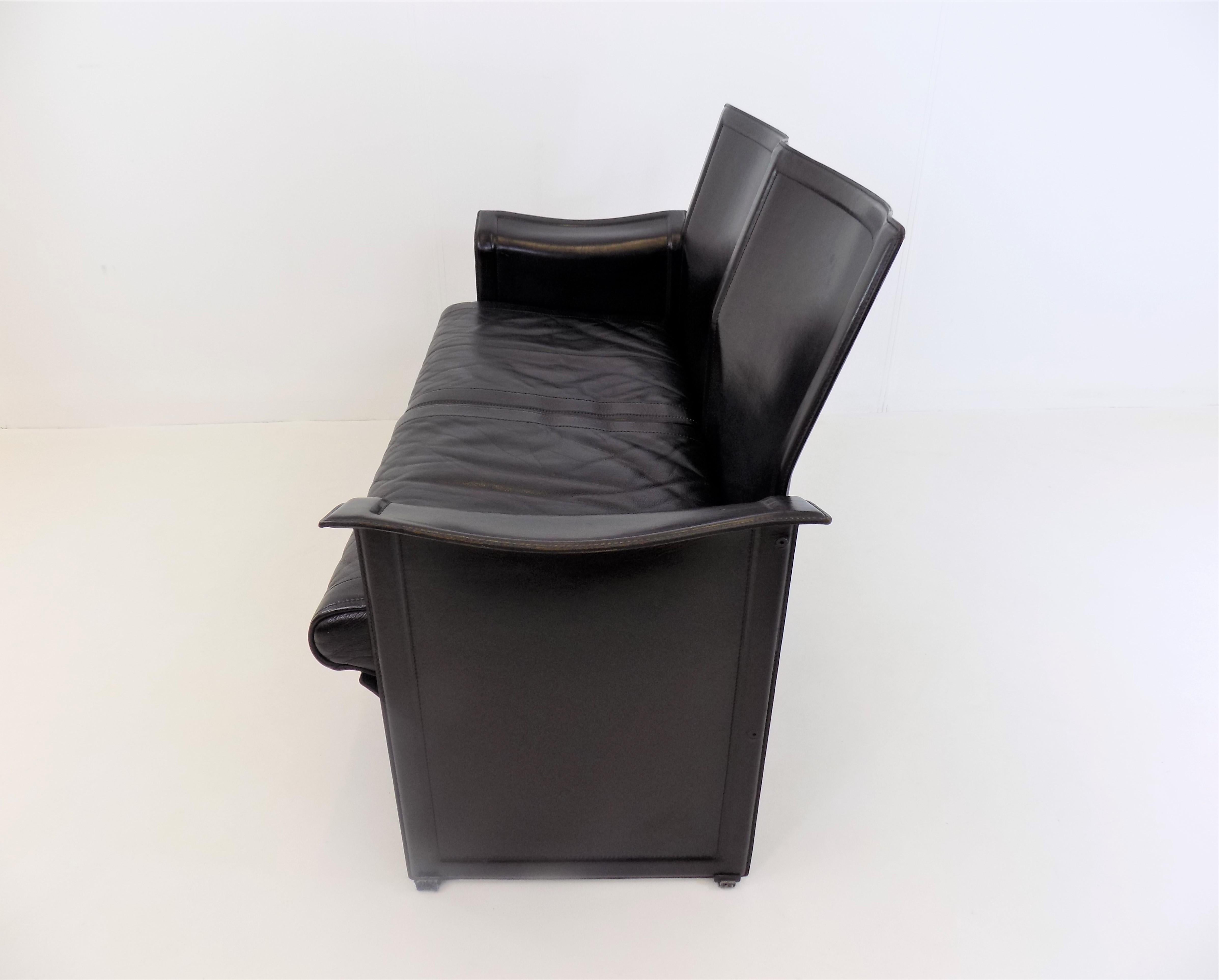 Matteo Grassi Korium 2 Seater Leather Sofa by Tito Agnoli In Good Condition In Ludwigslust, DE