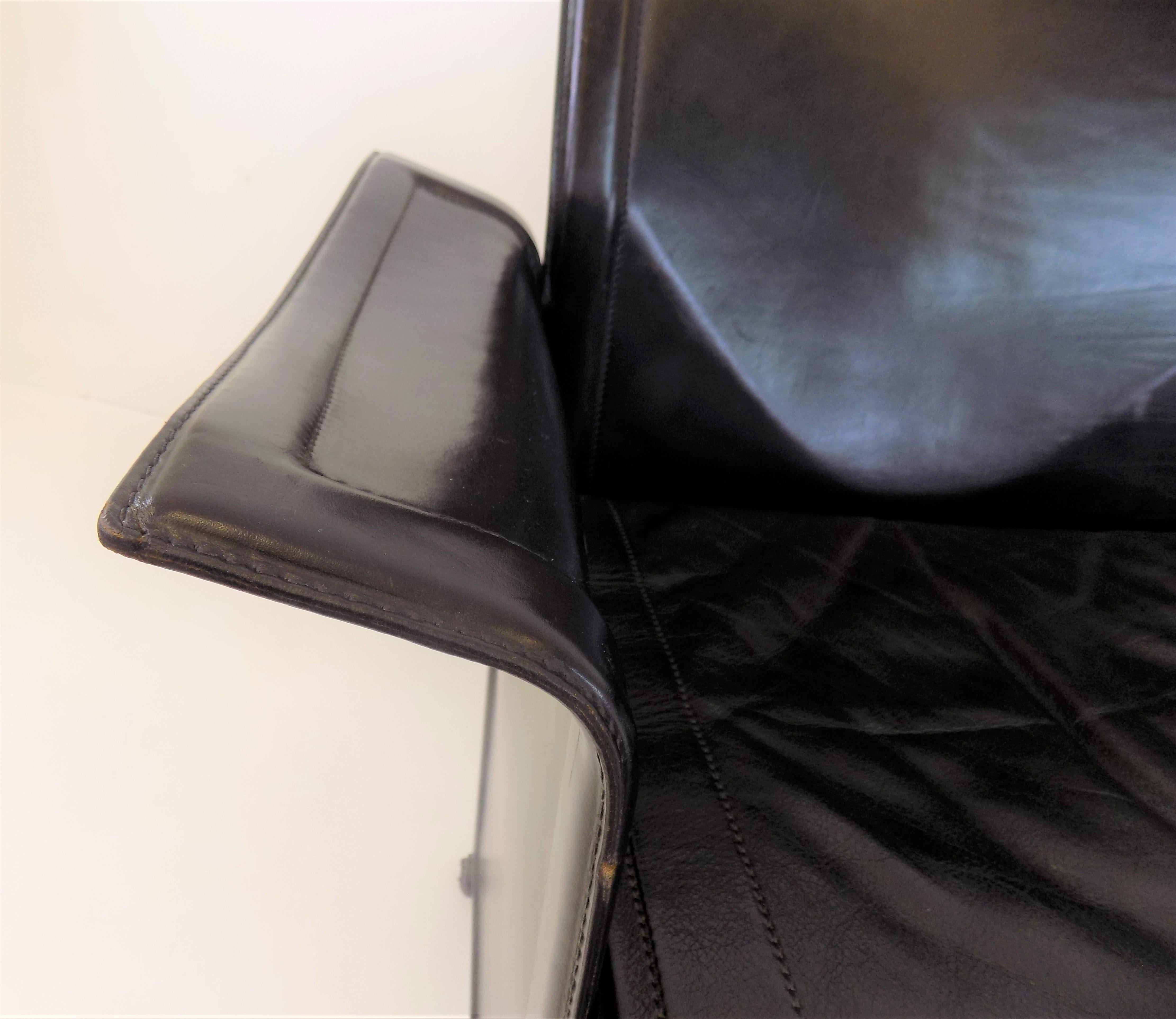 Late 20th Century Matteo Grassi Korium 2 Seater Leather Sofa by Tito Agnoli