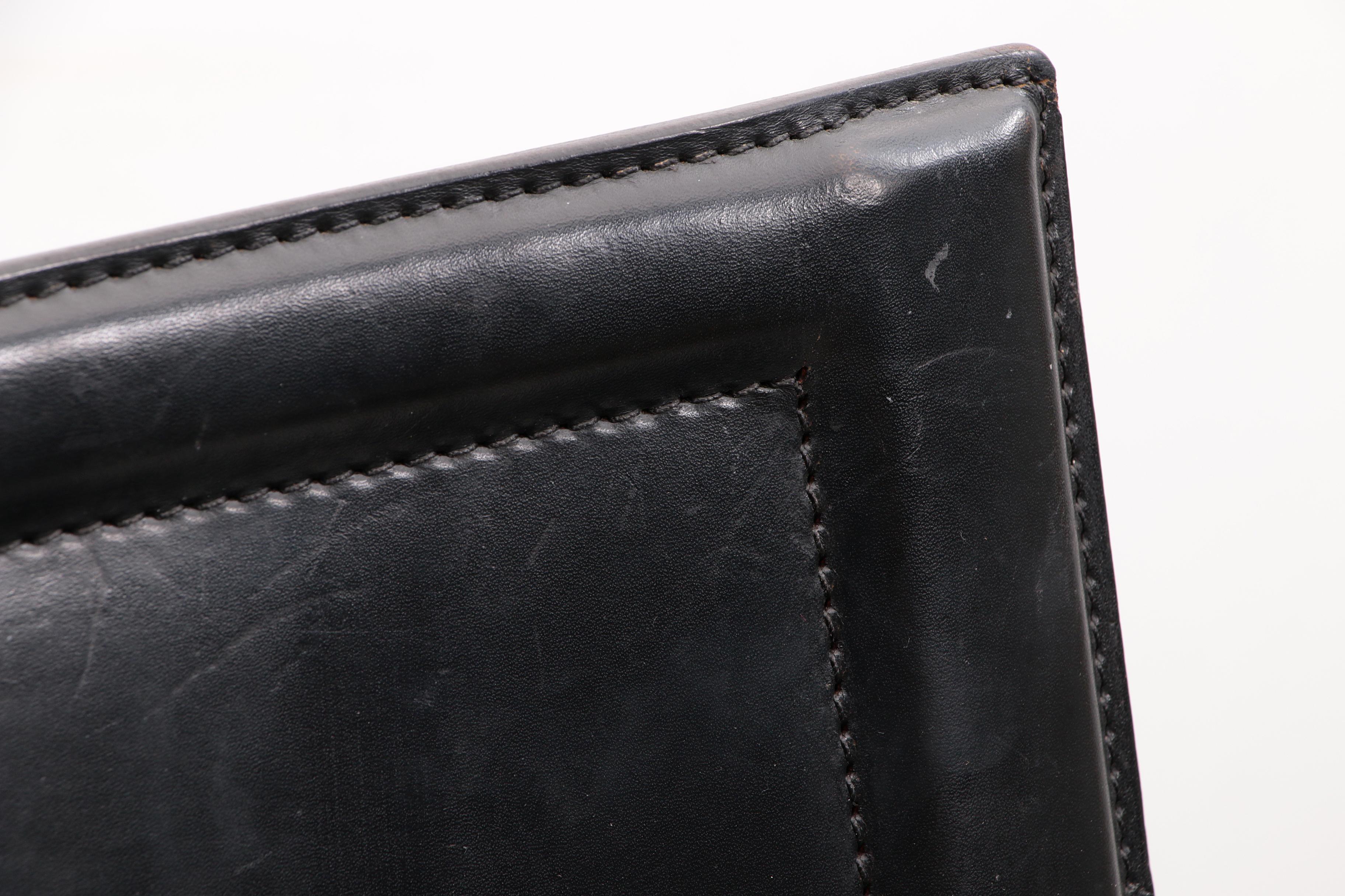 Matteo Grassi Korium Armchair Black Leather, 1970 For Sale 5