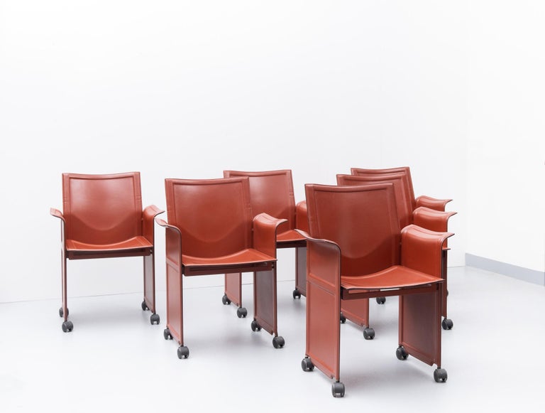 Modern Matteo Grassi Korium armchairs Tito Agnoli For Sale