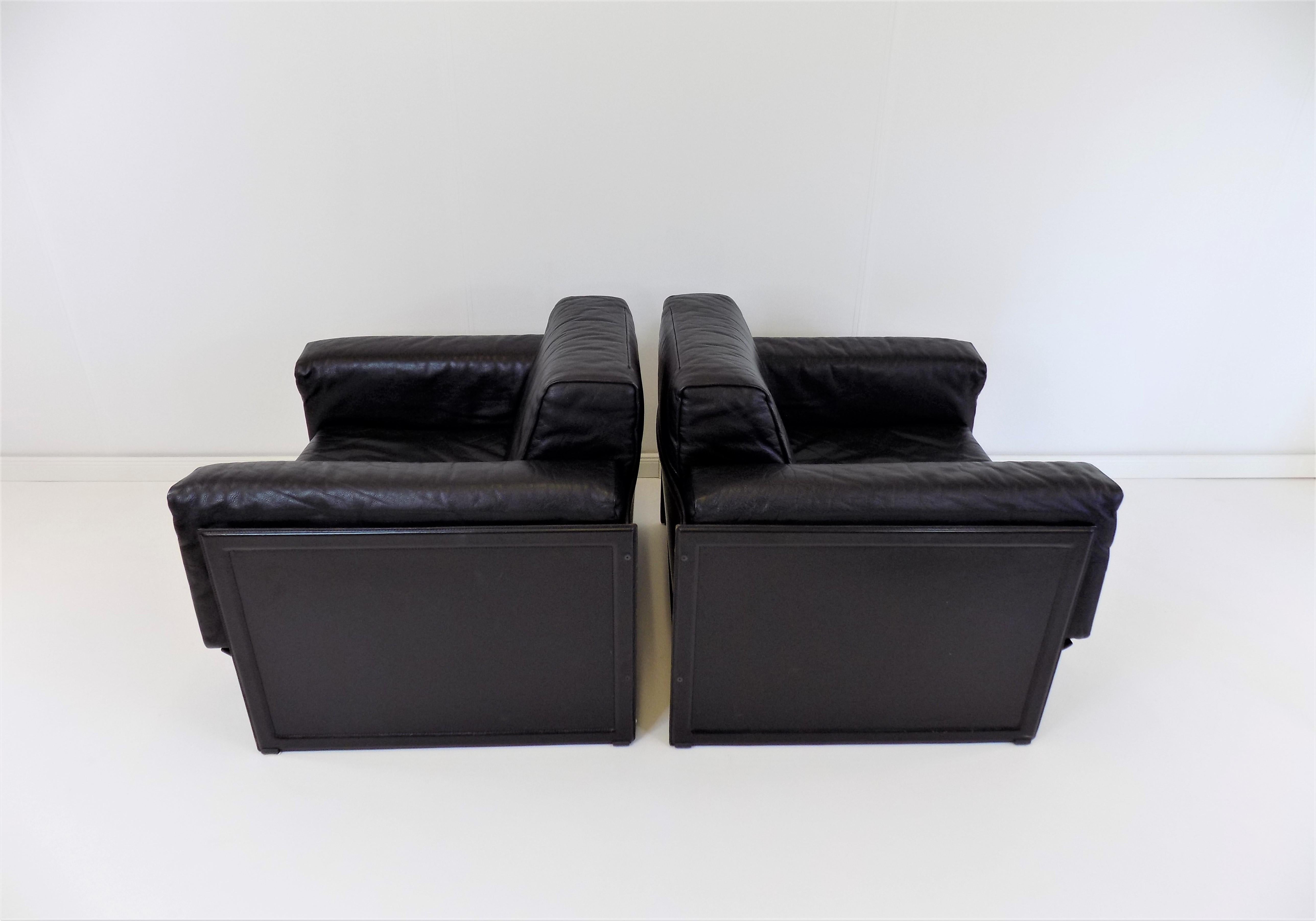 Matteo Grassi Korium KM 3/1 Leather Armchair by Tito Agnoli In Good Condition For Sale In Ludwigslust, DE