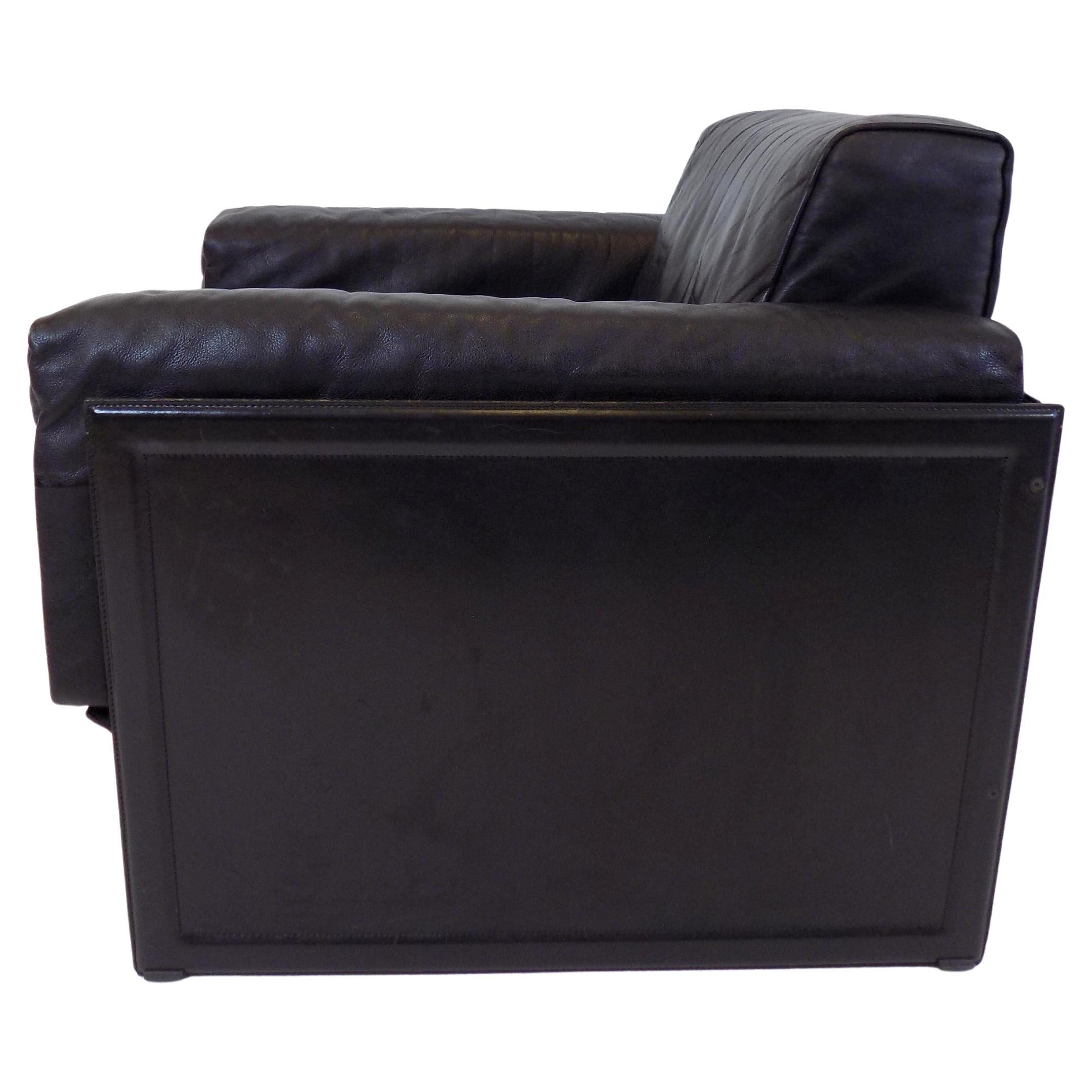 Matteo Grassi Korium KM 3/1 leather lounge chair by Tito Agnoli, 1980
