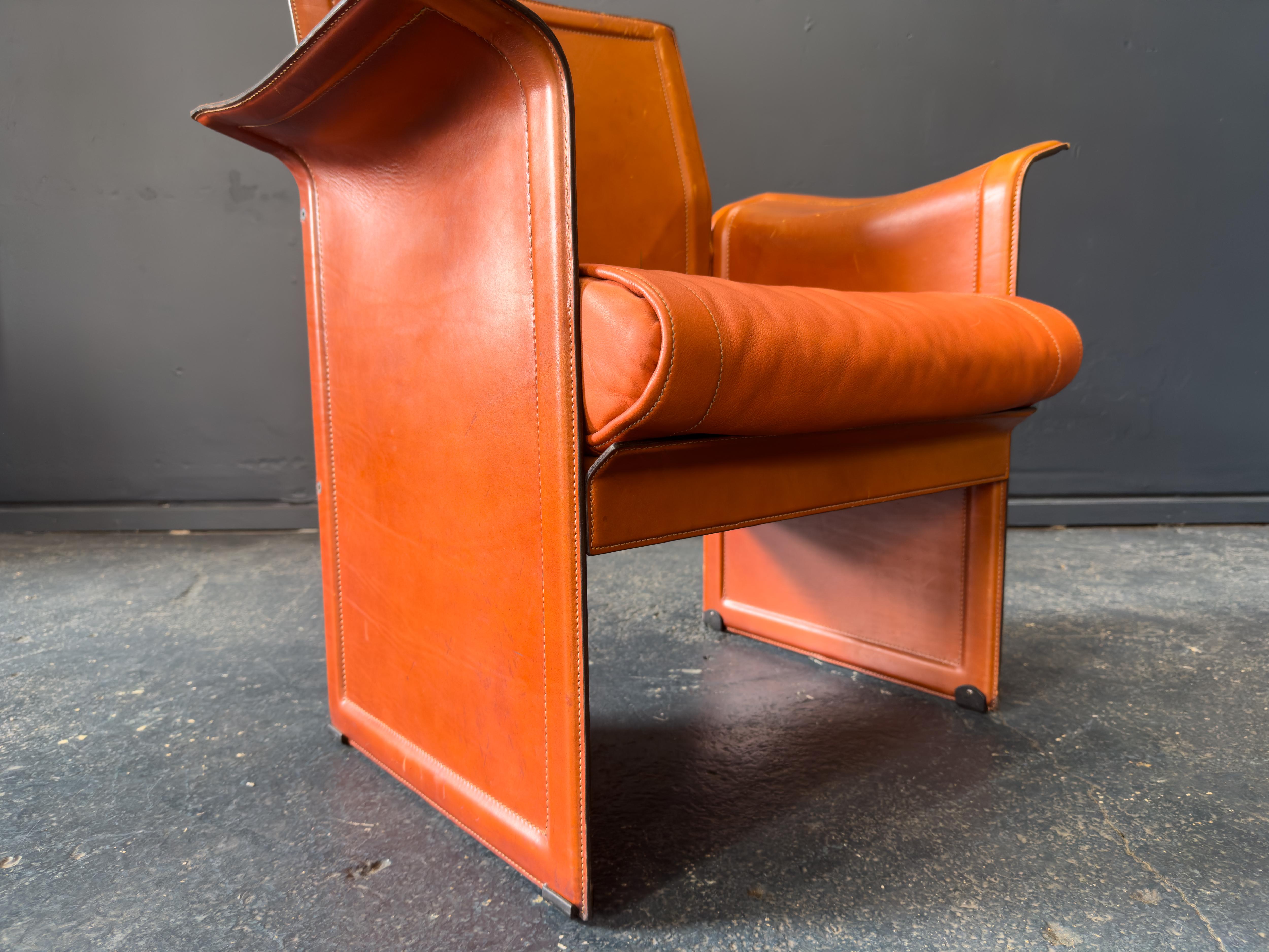 Matteo Grassi 'Korium' Leather Chair For Sale 4