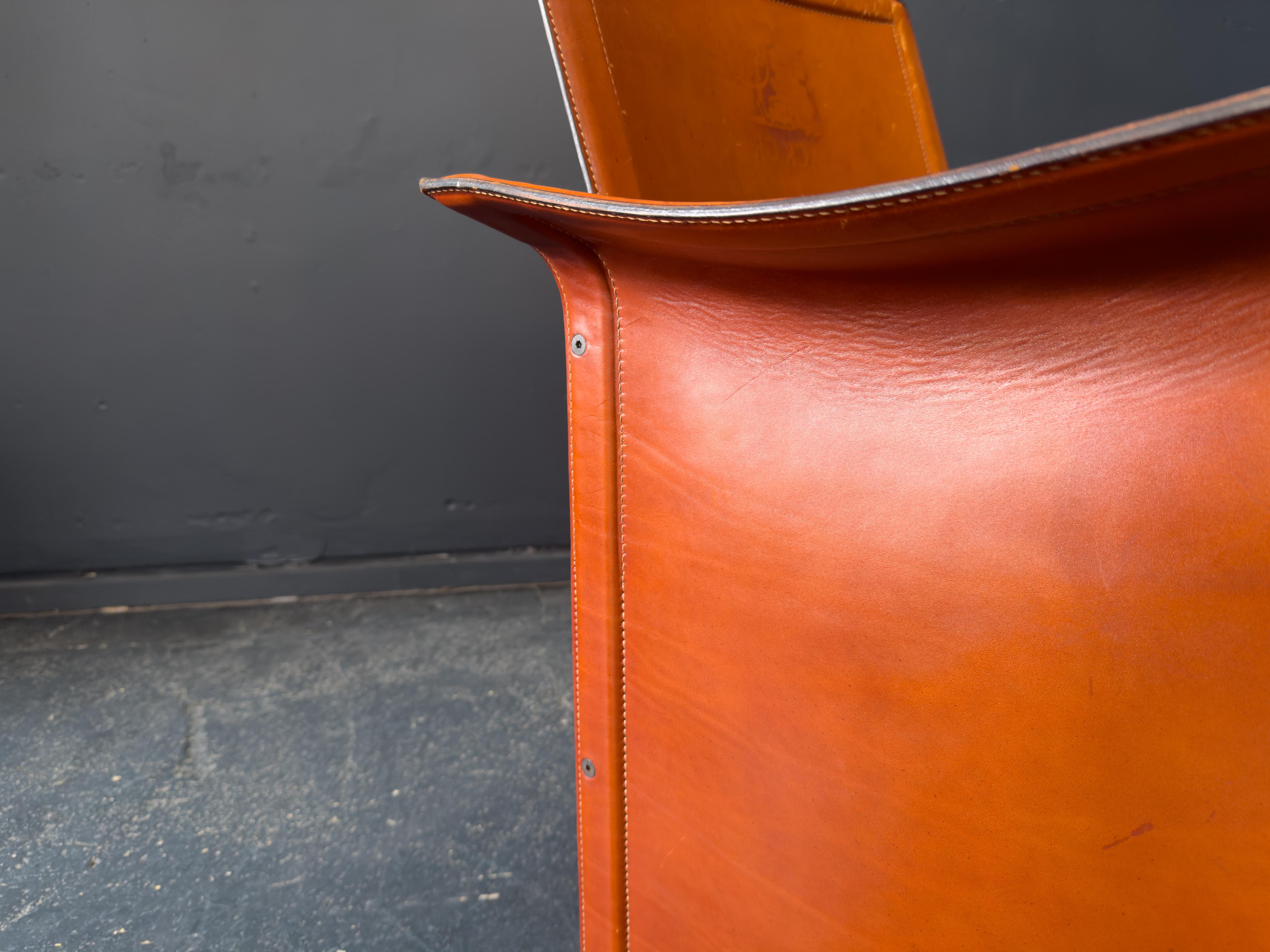 Matteo Grassi 'Korium' Leather Chair For Sale 5