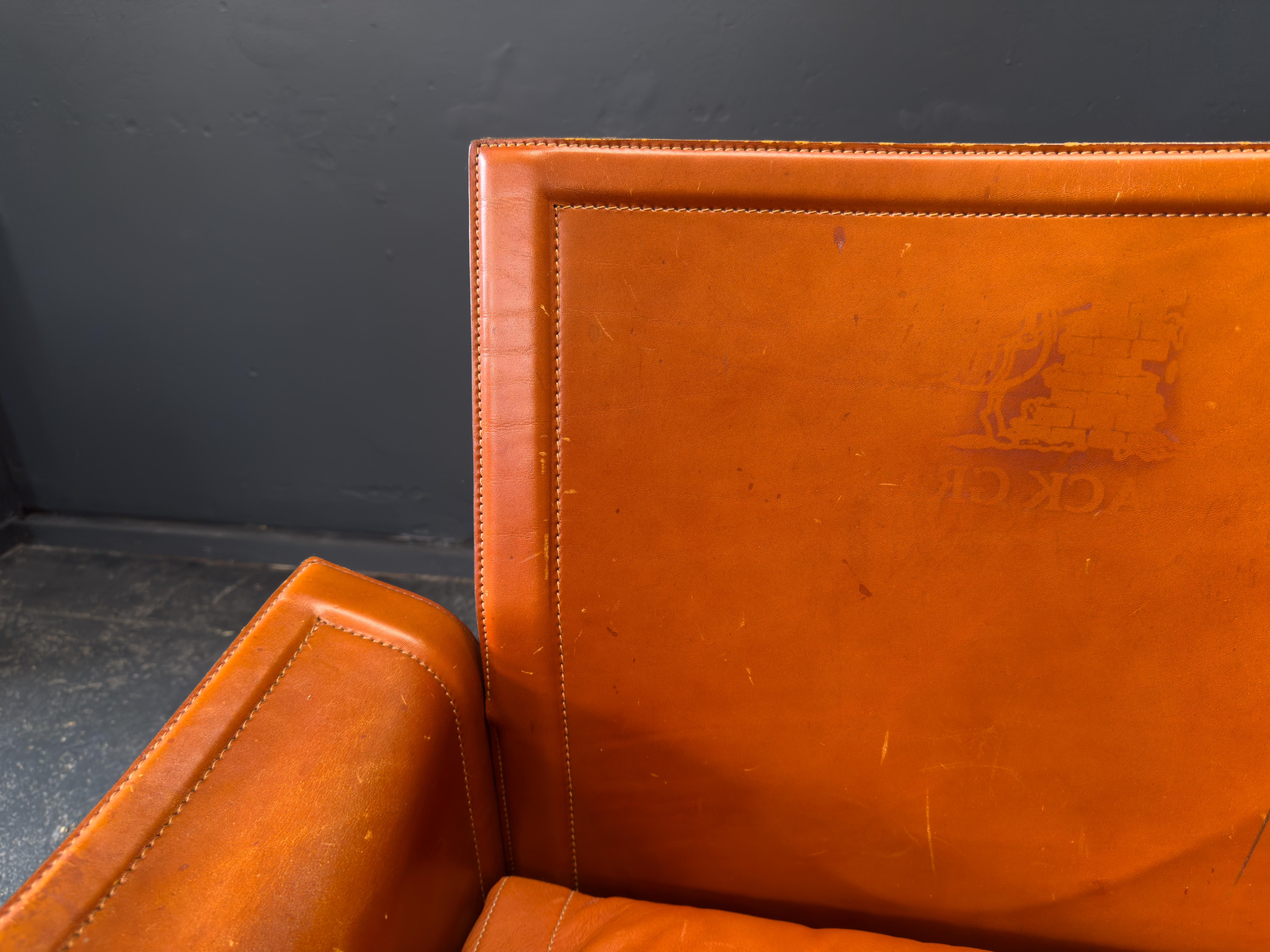 Matteo Grassi 'Korium' Leather Chair For Sale 6