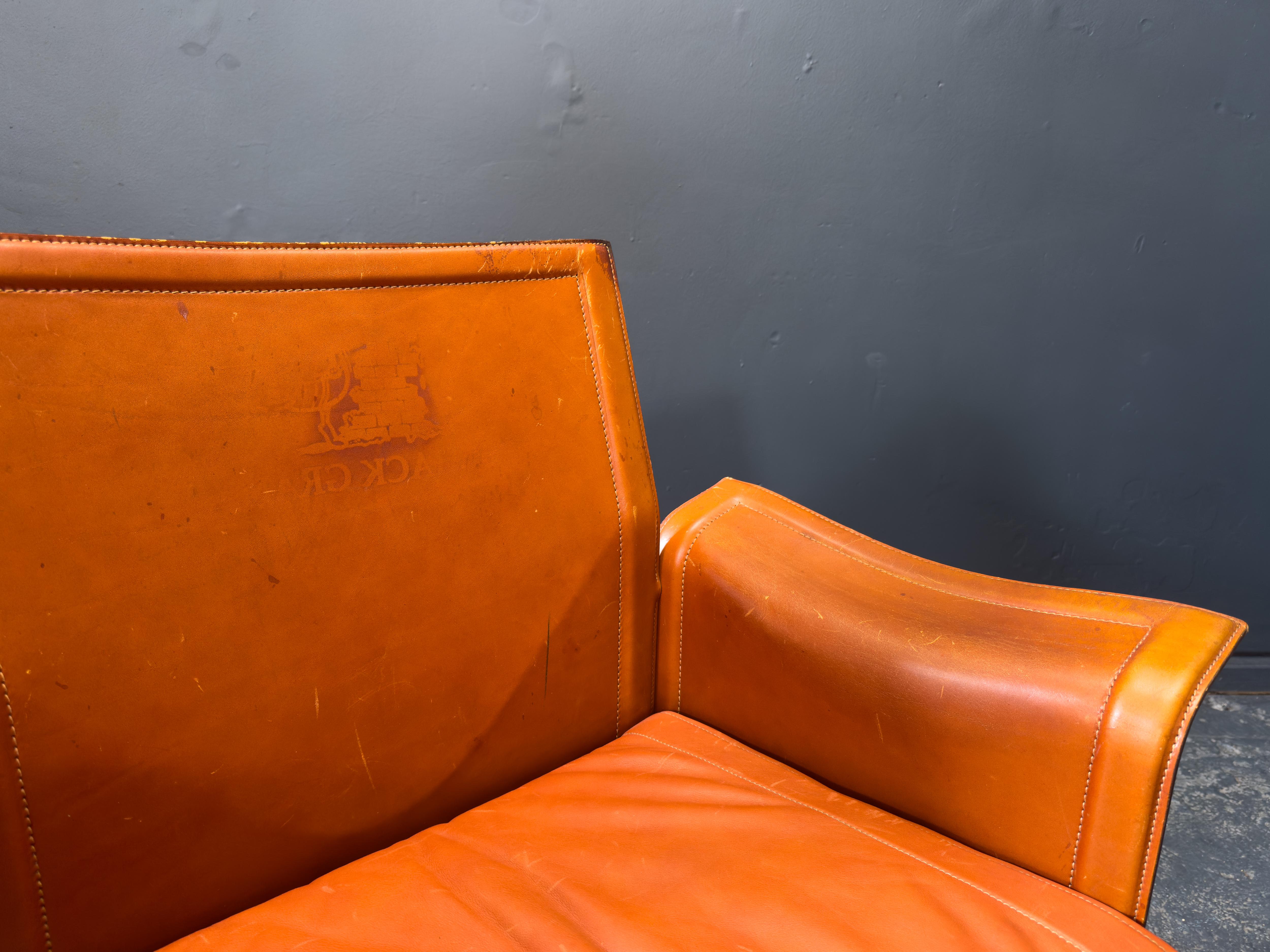 Matteo Grassi 'Korium' Leather Chair For Sale 2
