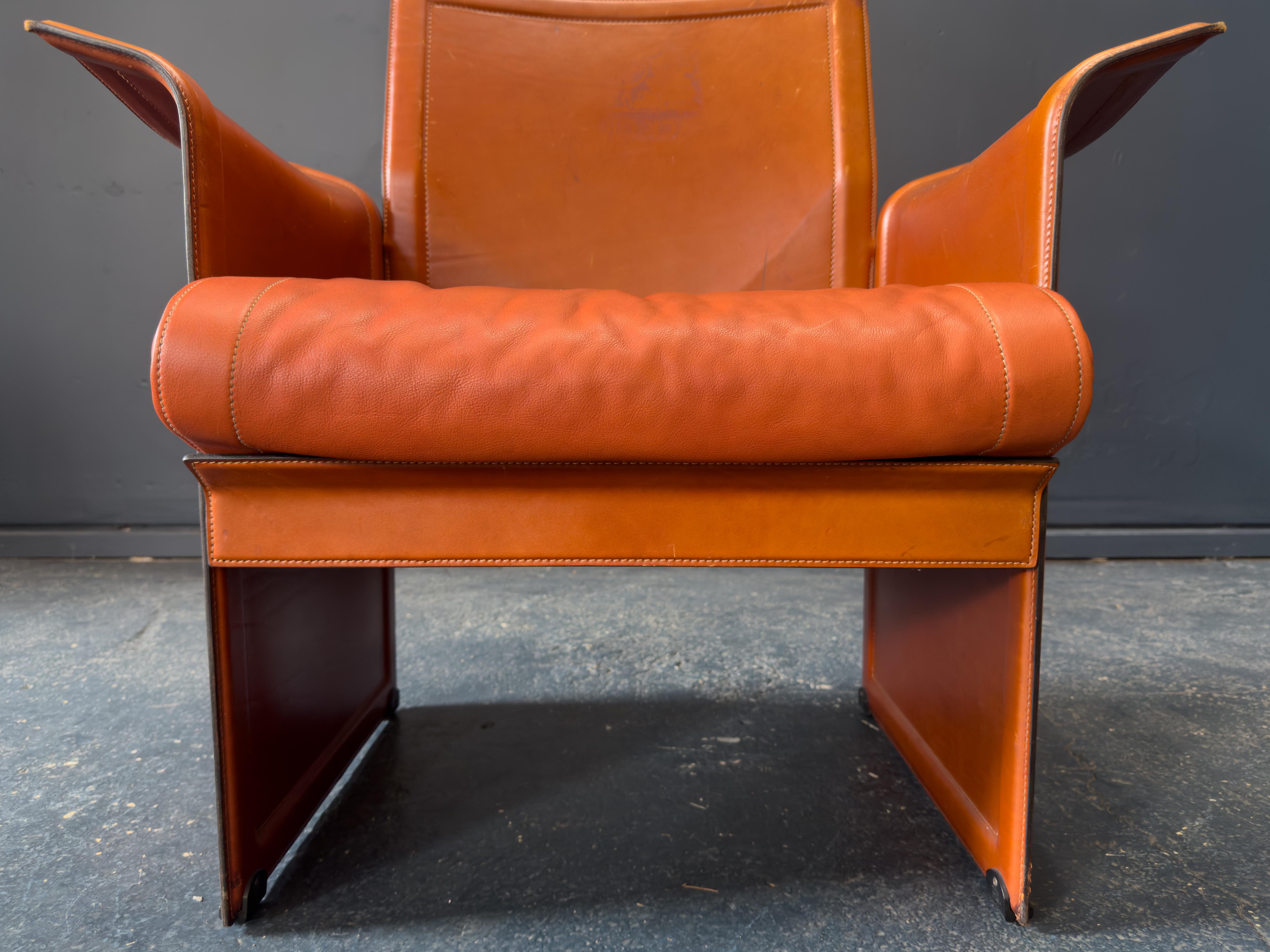 Matteo Grassi 'Korium' Leather Chair For Sale 3