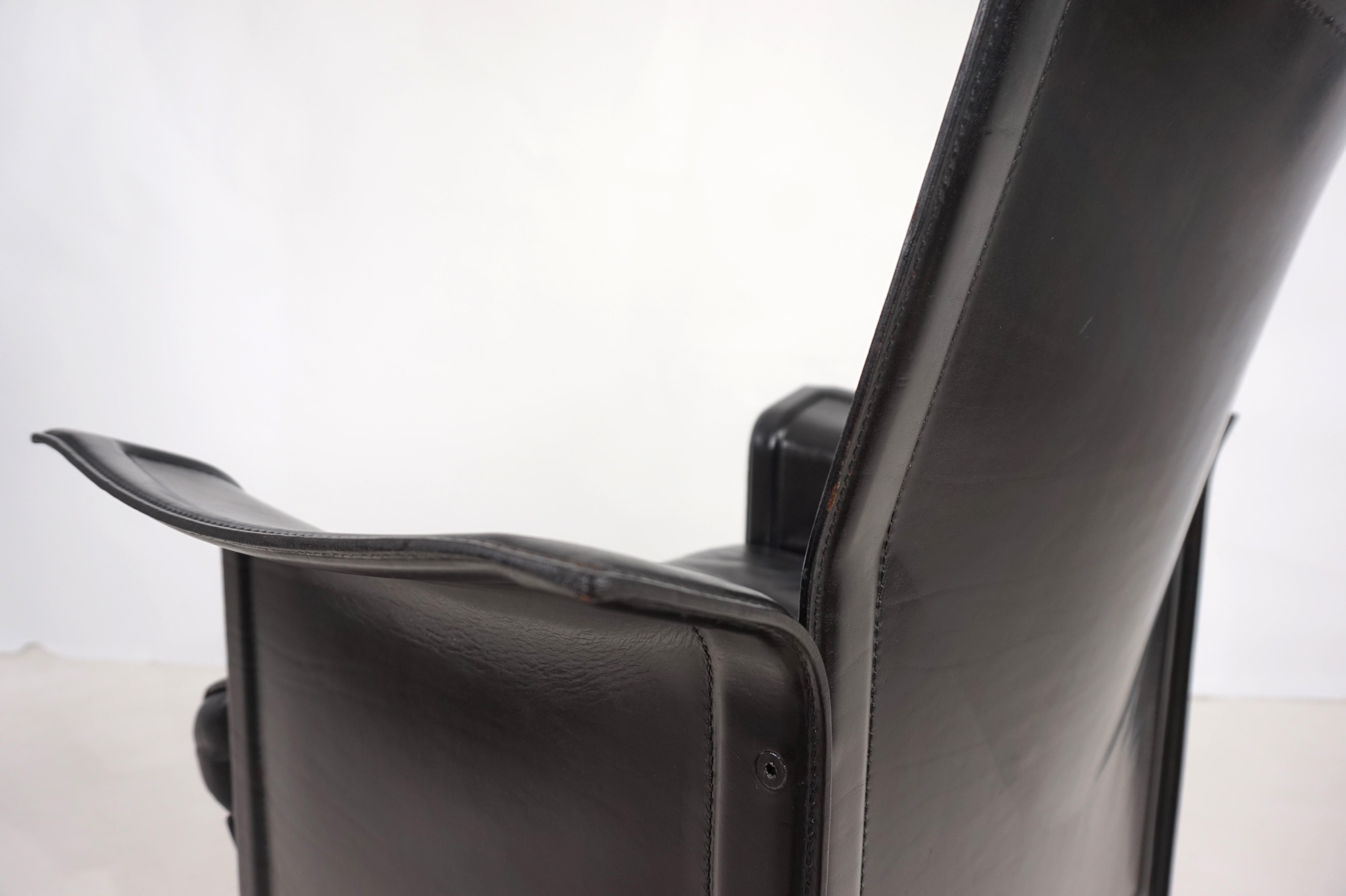 Matteo Grassi Chaise longue en cuir Tito Agnoli, 1980 en vente 5