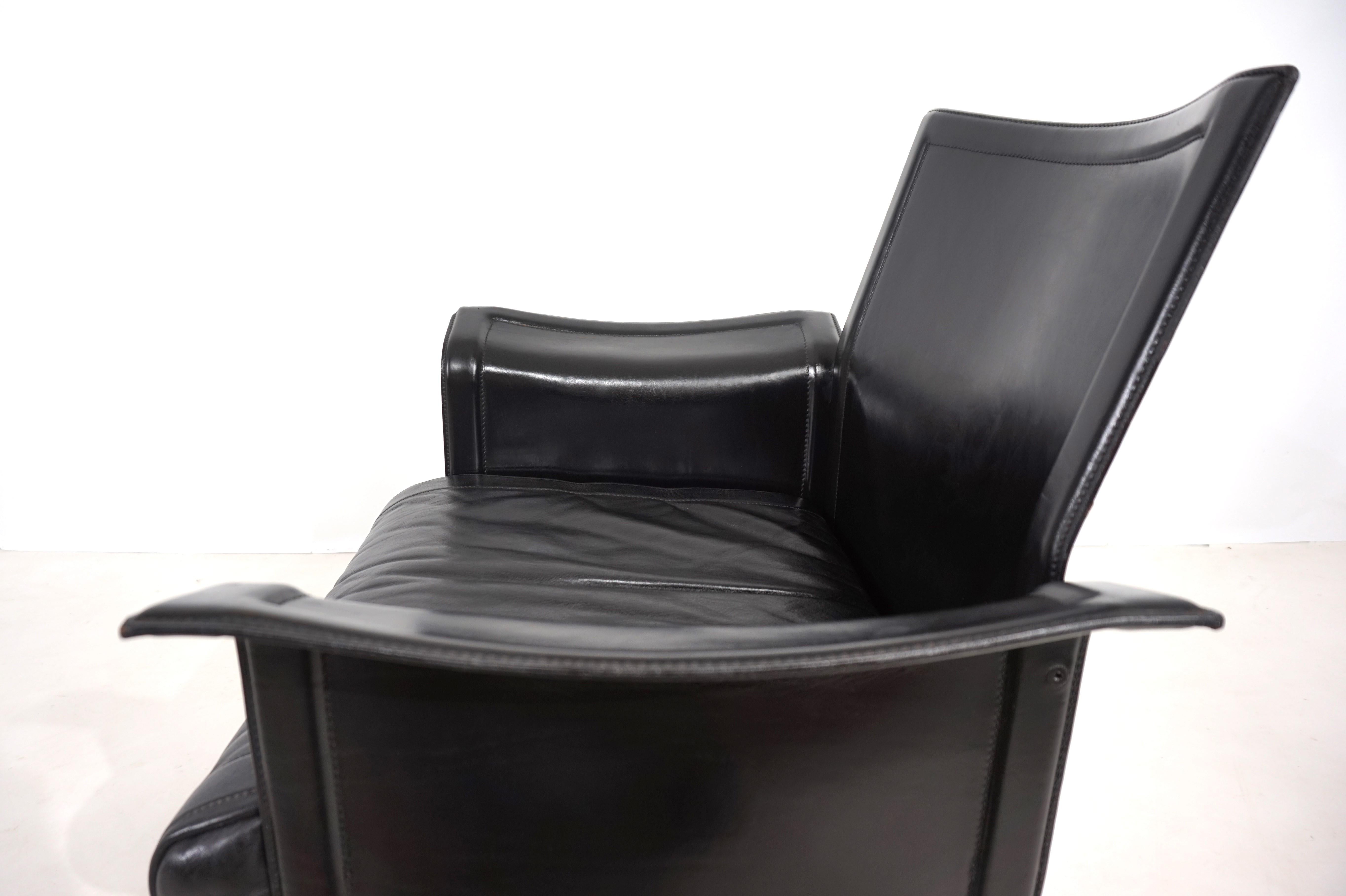 Matteo Grassi Chaise longue en cuir Tito Agnoli, 1980 en vente 9