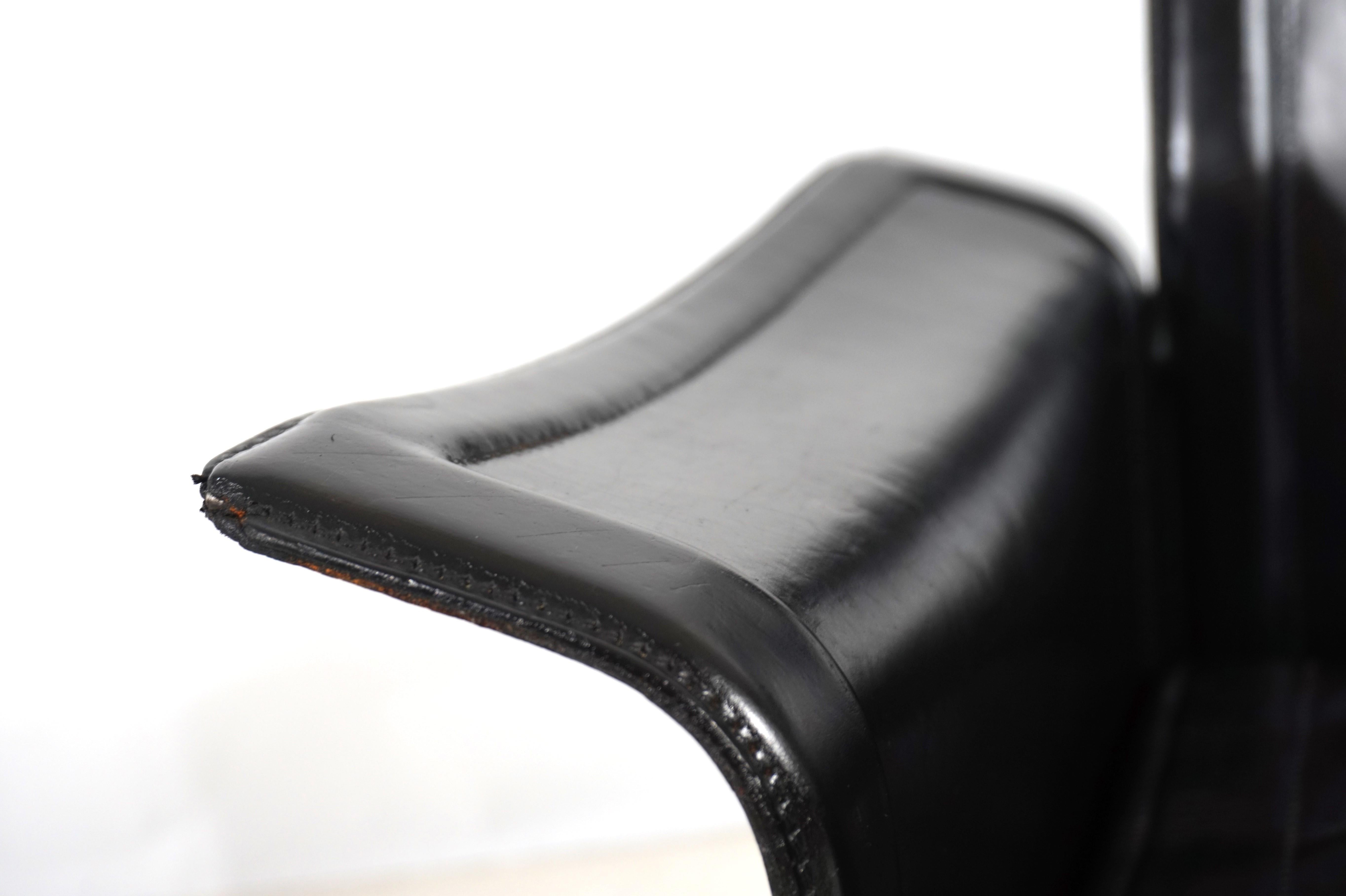 italien Matteo Grassi Chaise longue en cuir Tito Agnoli, 1980 en vente