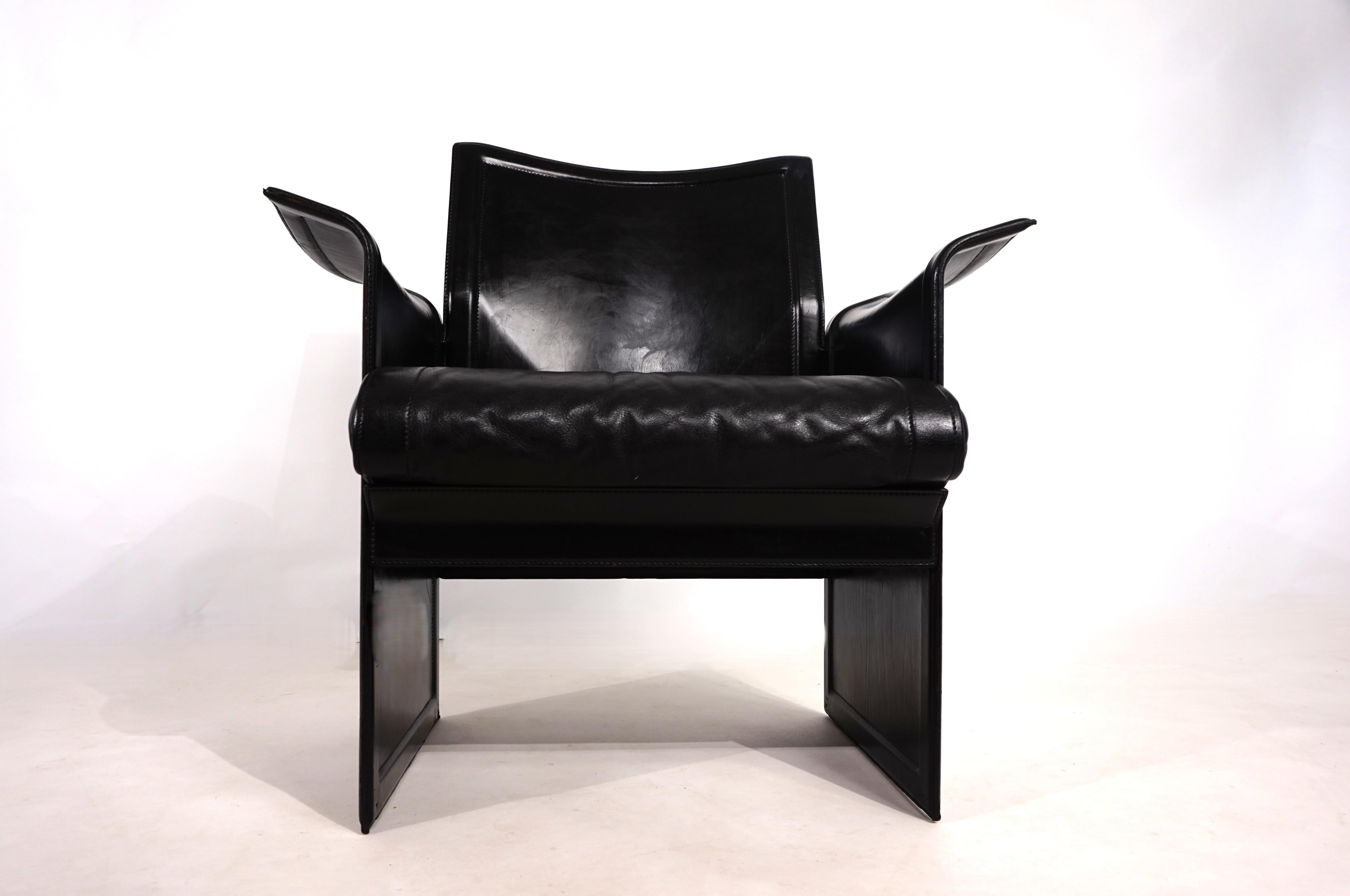 Matteo Grassi Chaise longue en cuir Tito Agnoli, 1980 en vente 1