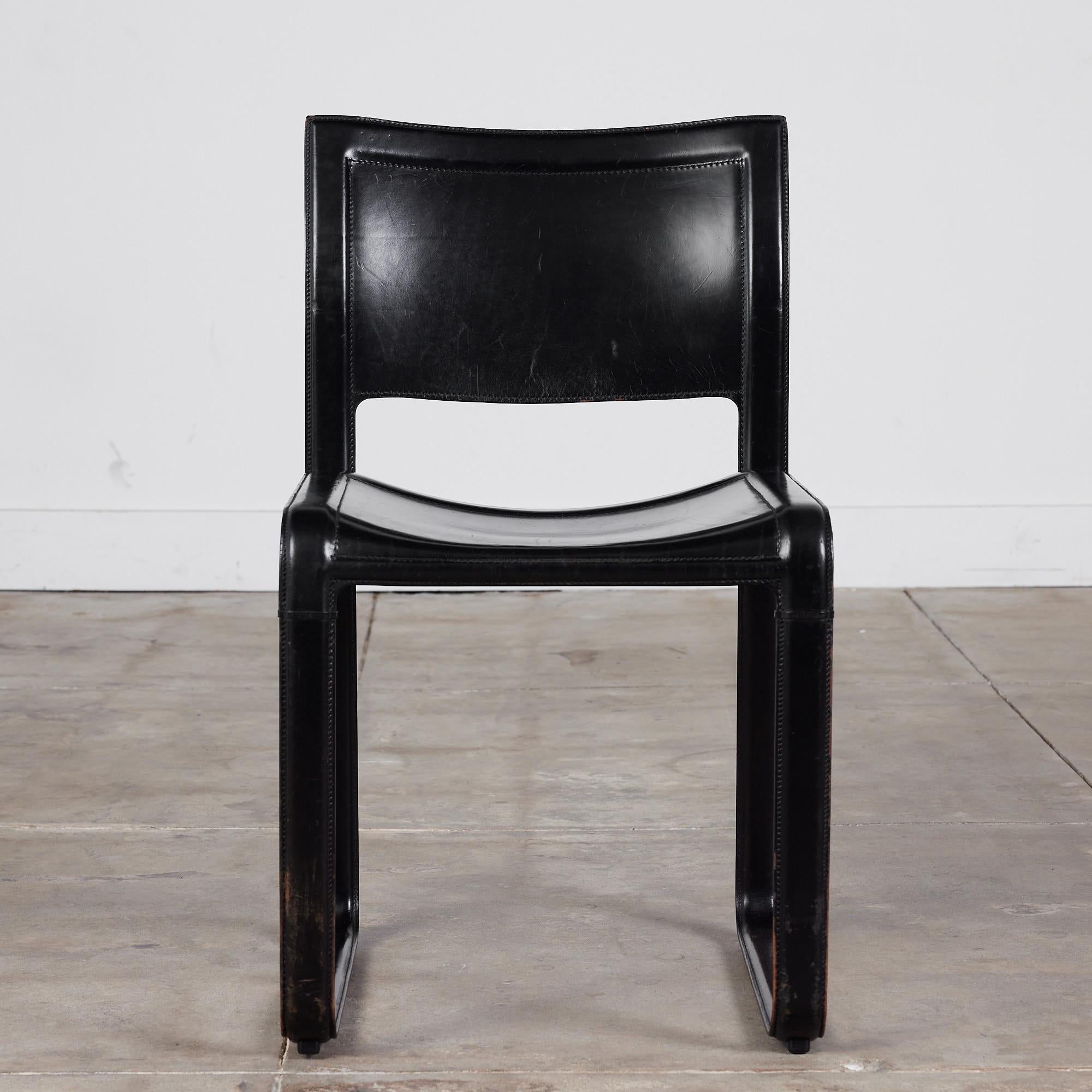 Post-Modern Matteo Grassi Leather Side Chair