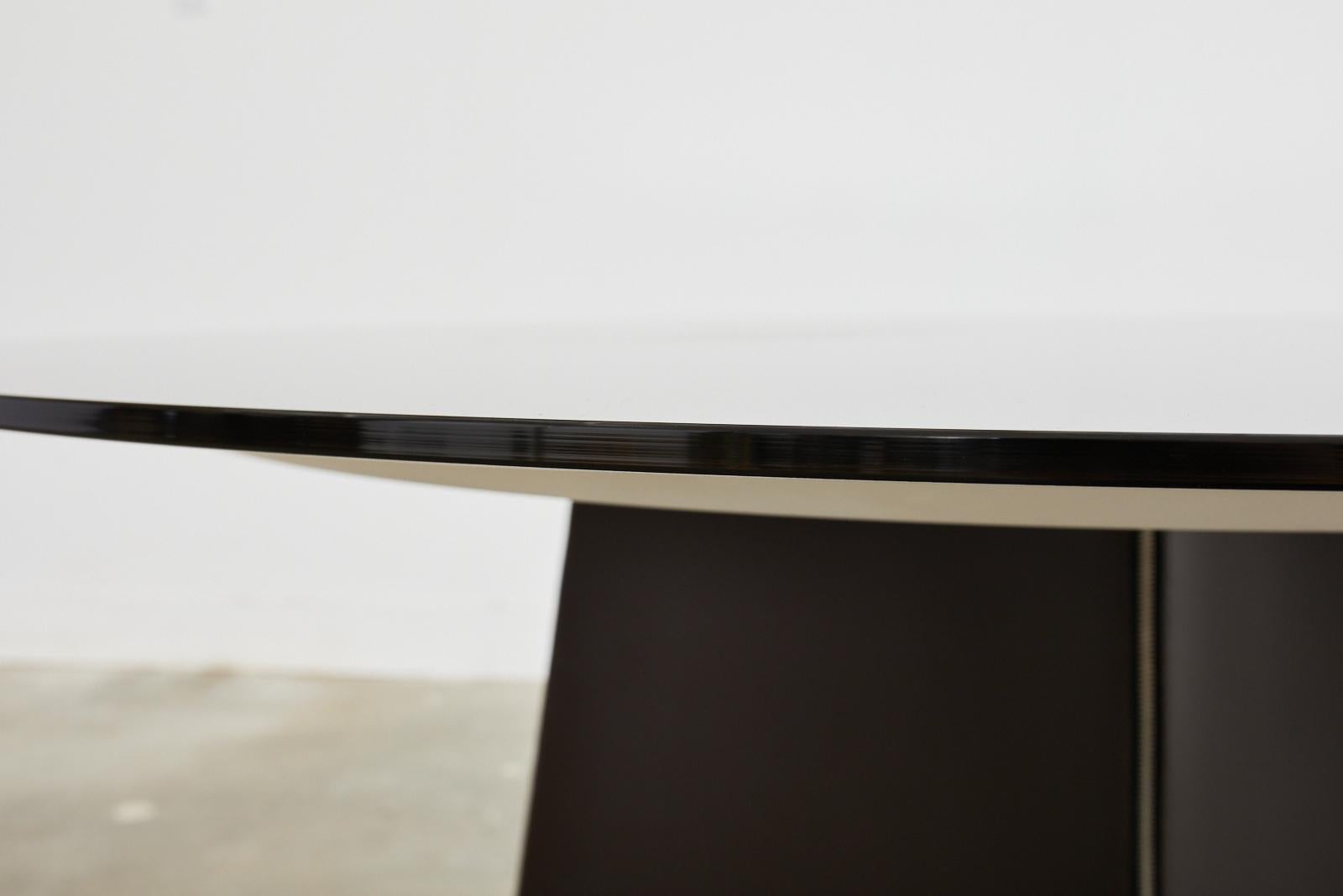 Matteo Grassi Leather Tent Dining Table or Center Table 4